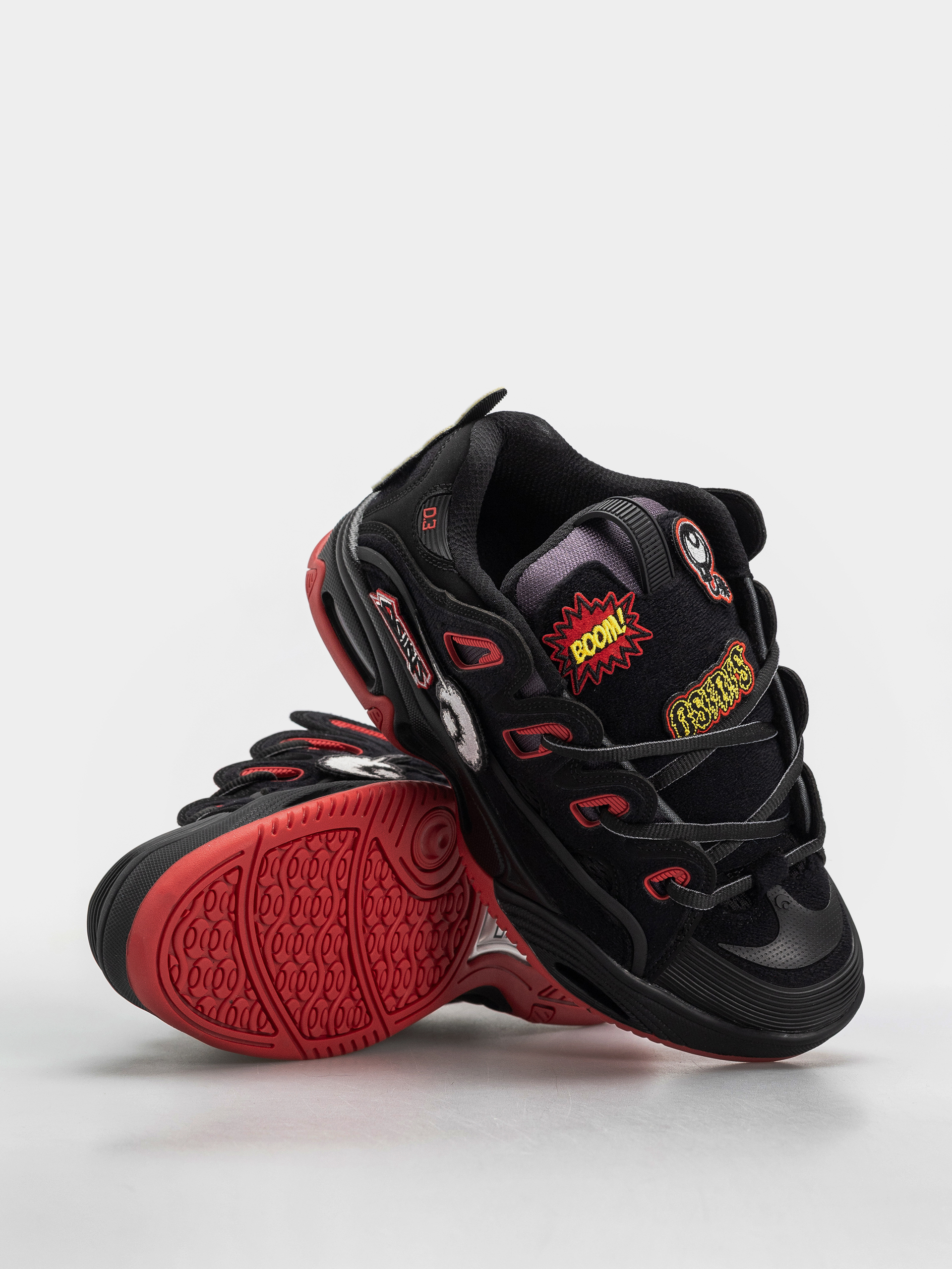 Pantofi Osiris D3 2001 (black/red/velcro)