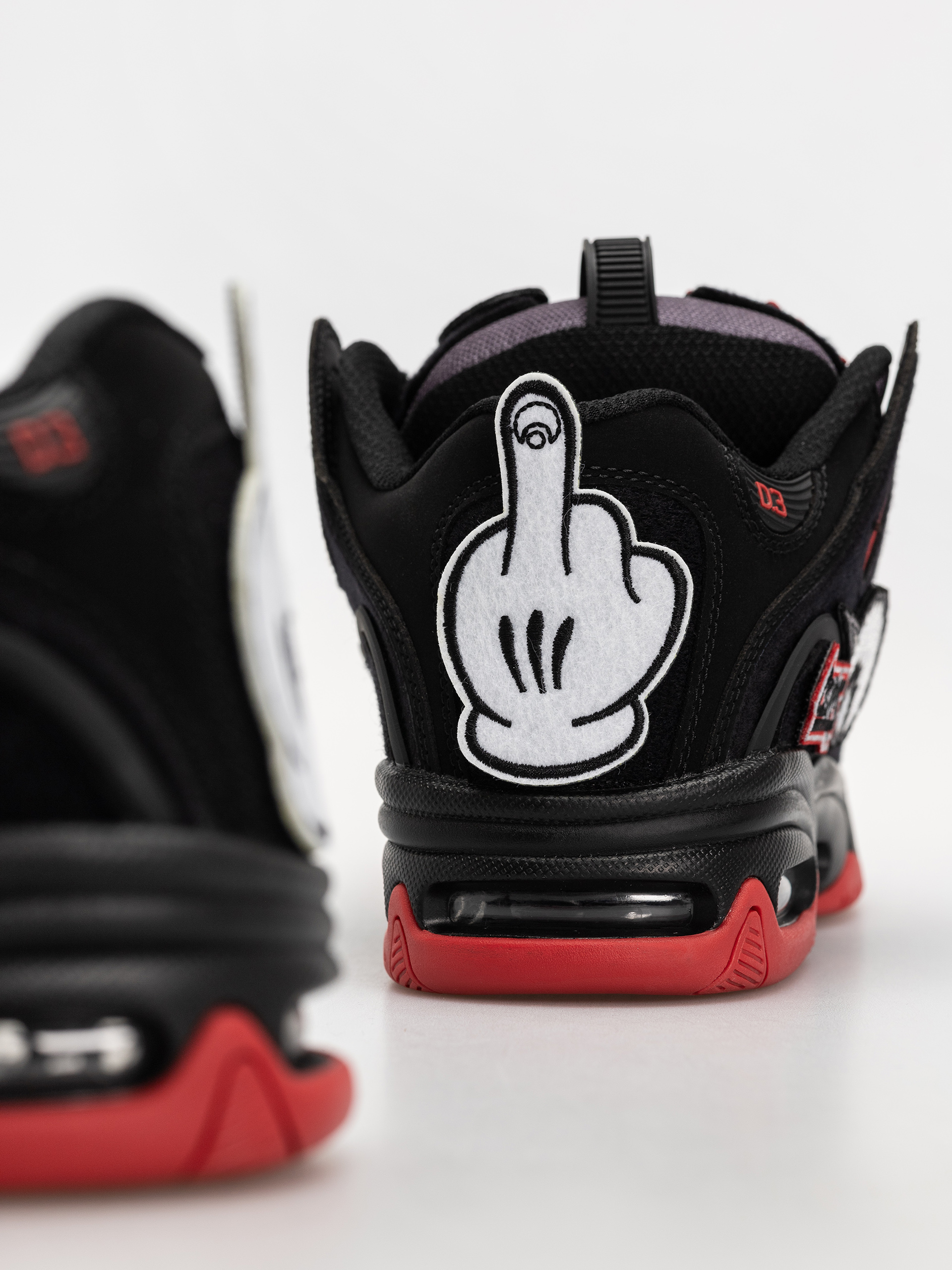 Pantofi Osiris D3 2001 (black/red/velcro)