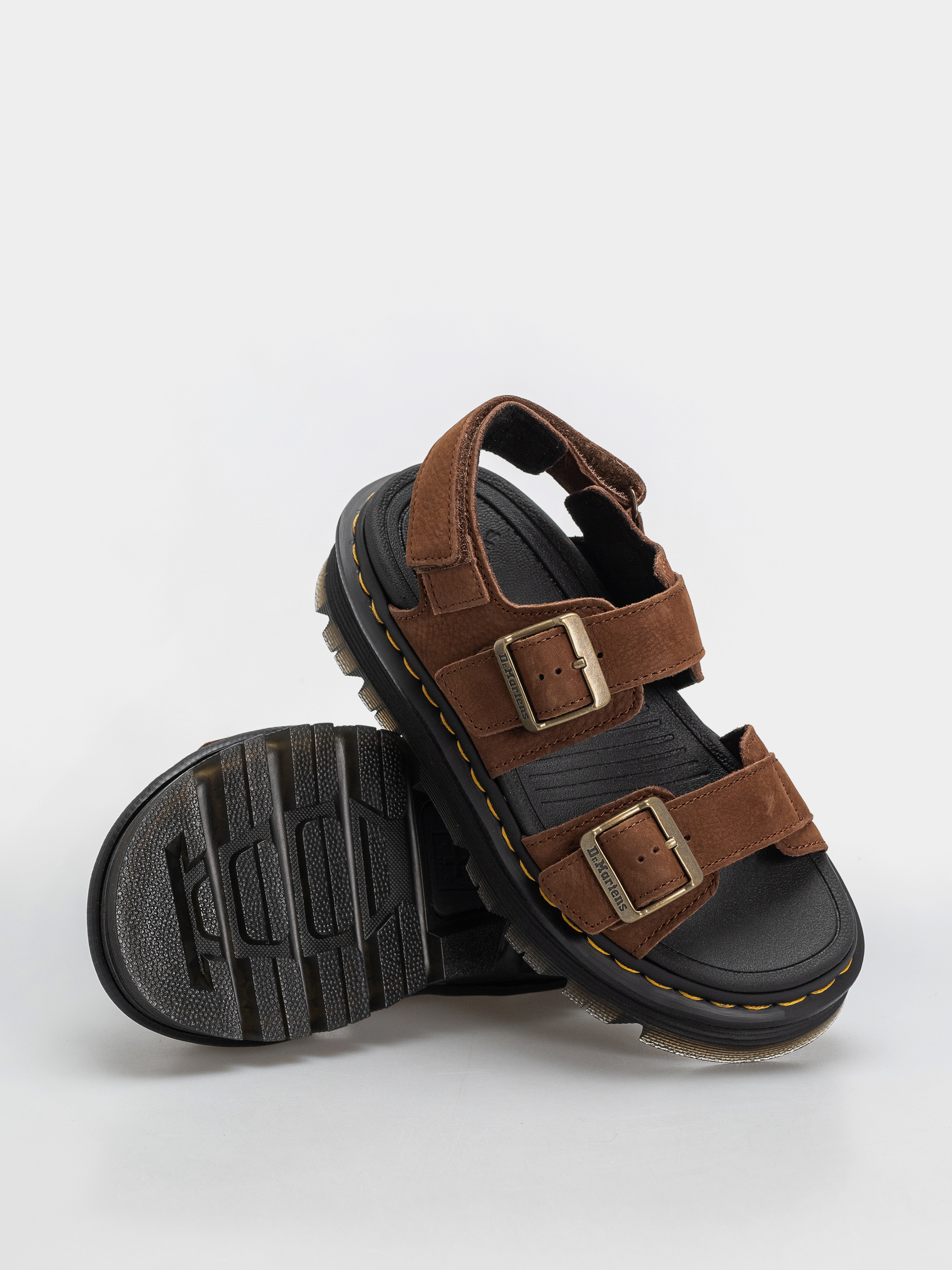 M's shop③ Sandale Dr. Martens ZebZag Wmn - maro (sepia brown tumbled nubuck)