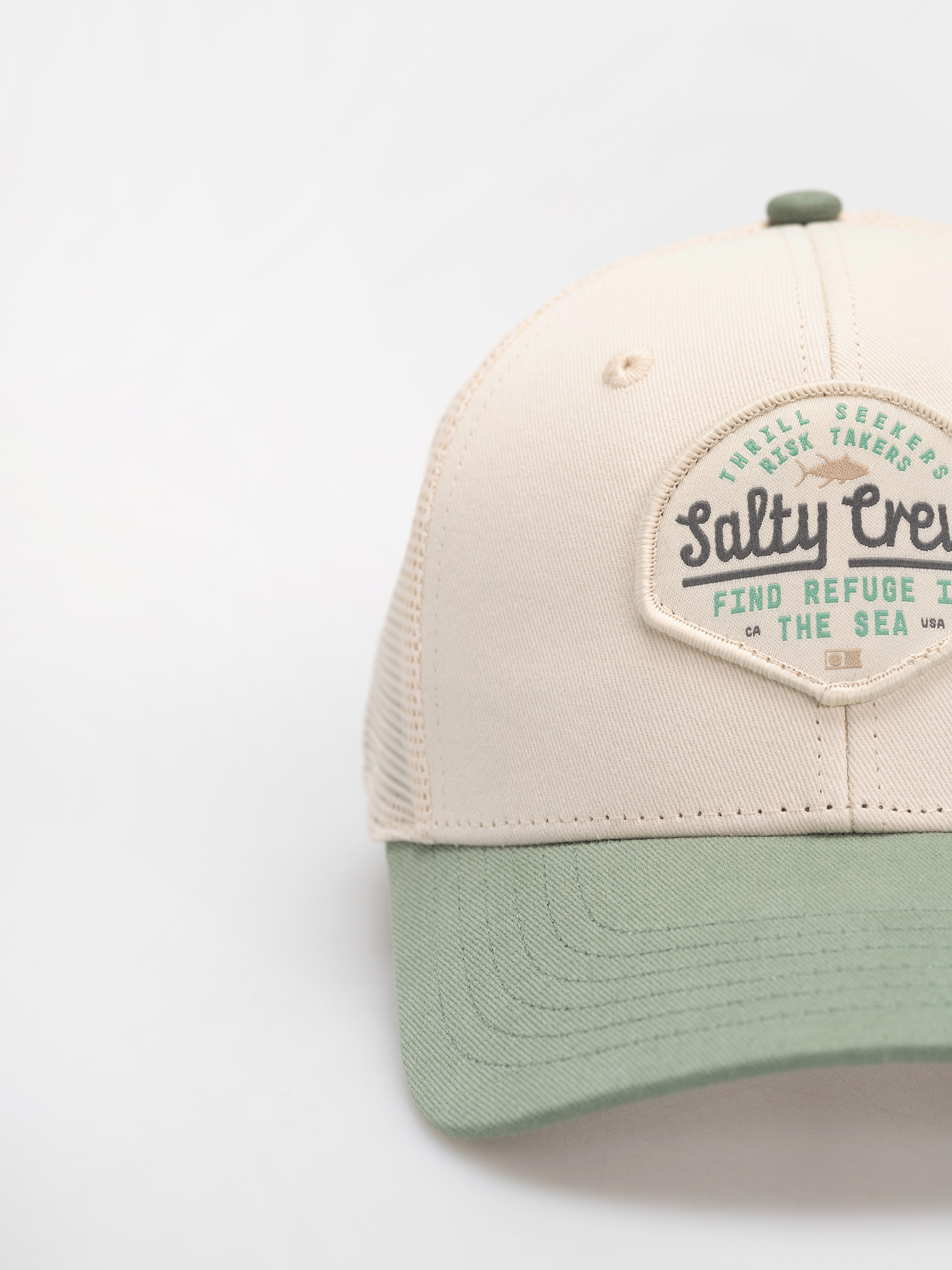 Șapcă Salty Crew Border Trucker (off white/mid green)