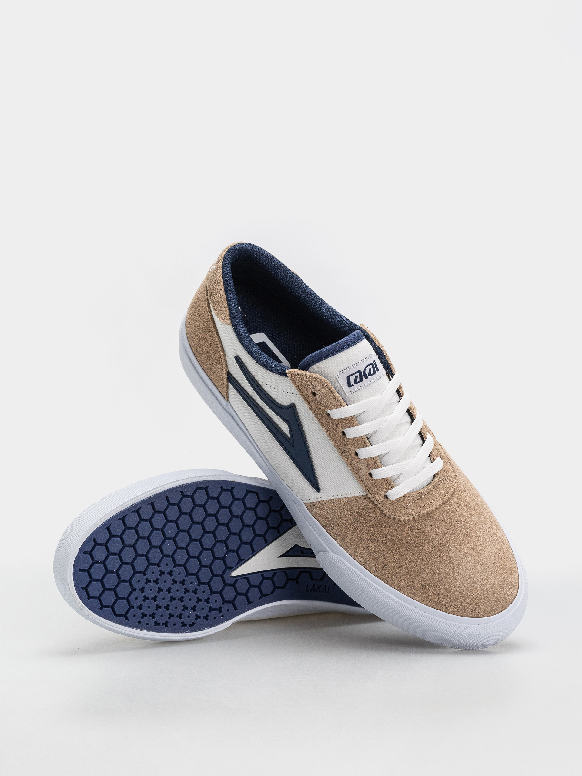 Pantofi Lakai Manchester (white/tan/navy)