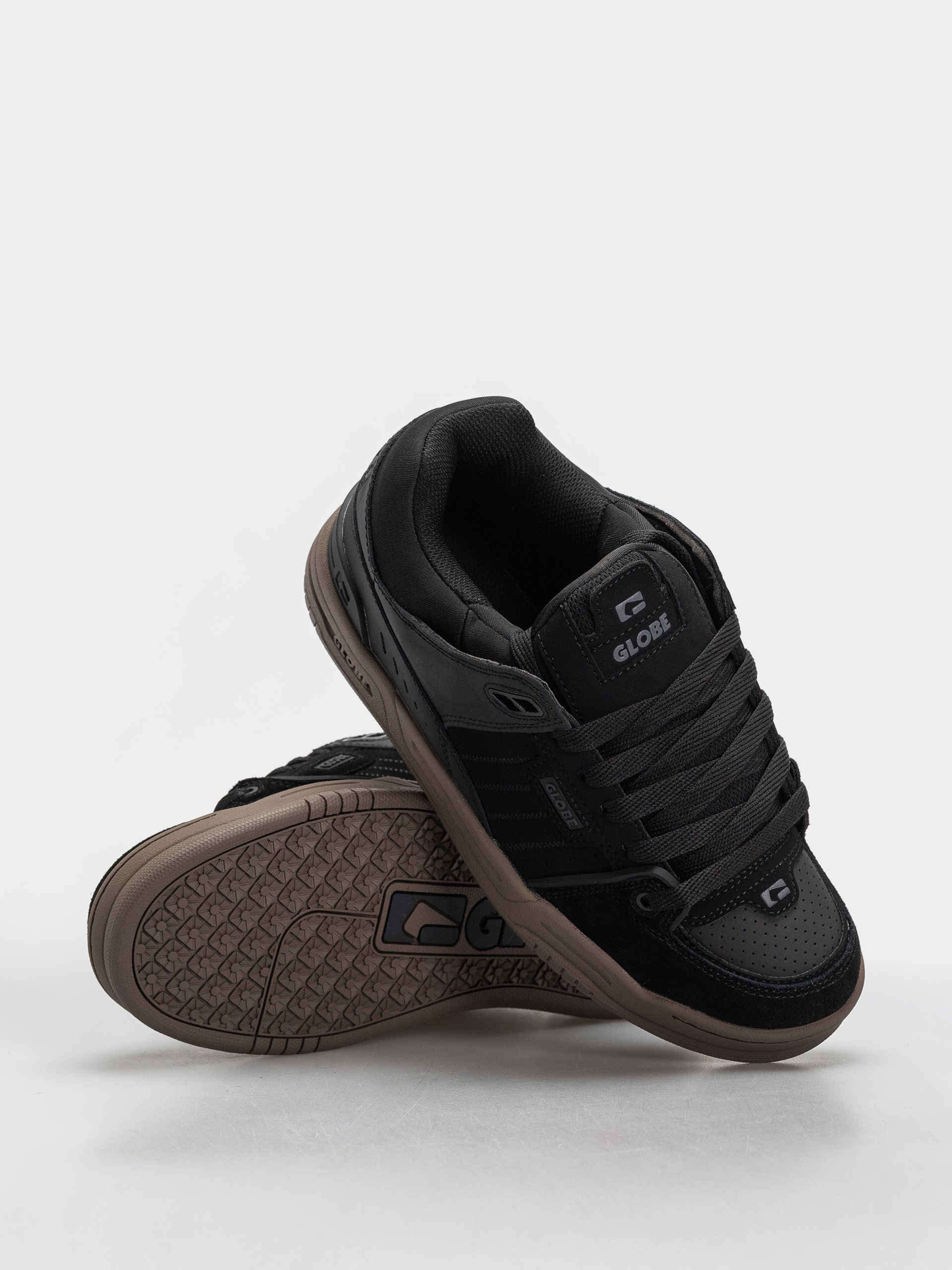 Pantofi Globe Fusion (black/tobacco gum)