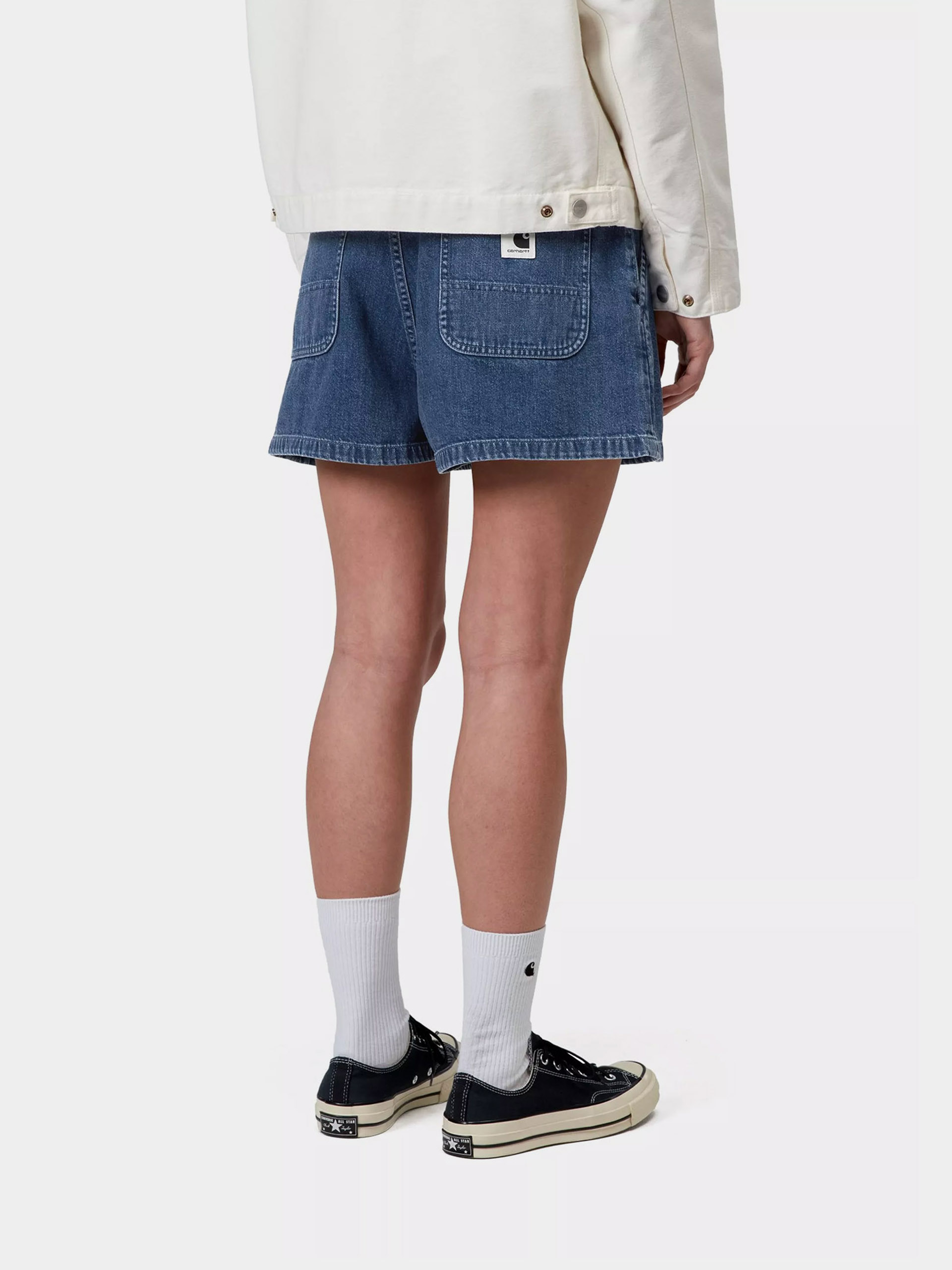 Pantaloni scurți Carhartt WIP Lova Wmn (blue stone washed)