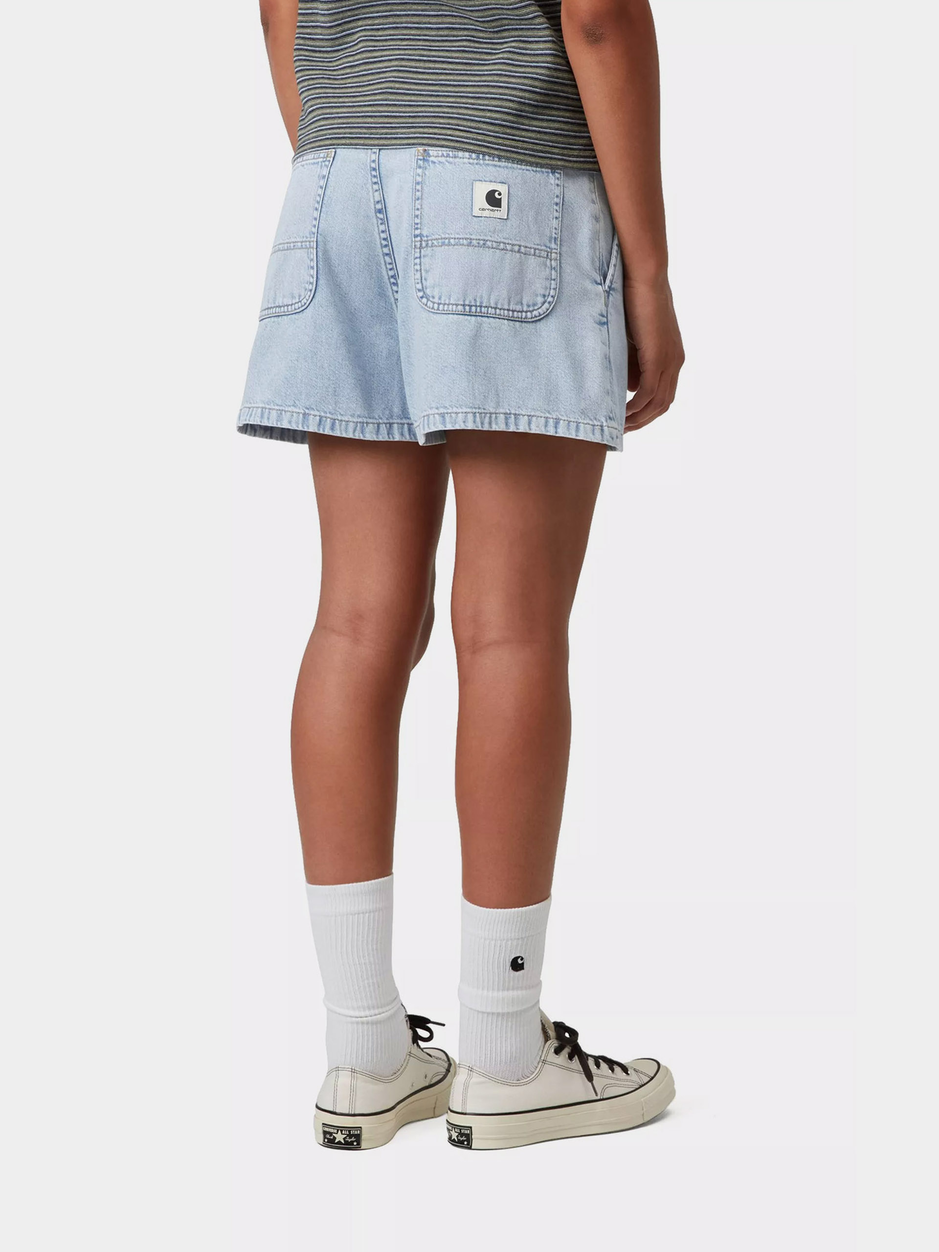Pantaloni scurți Carhartt WIP Lova Wmn (blue stone bleached)
