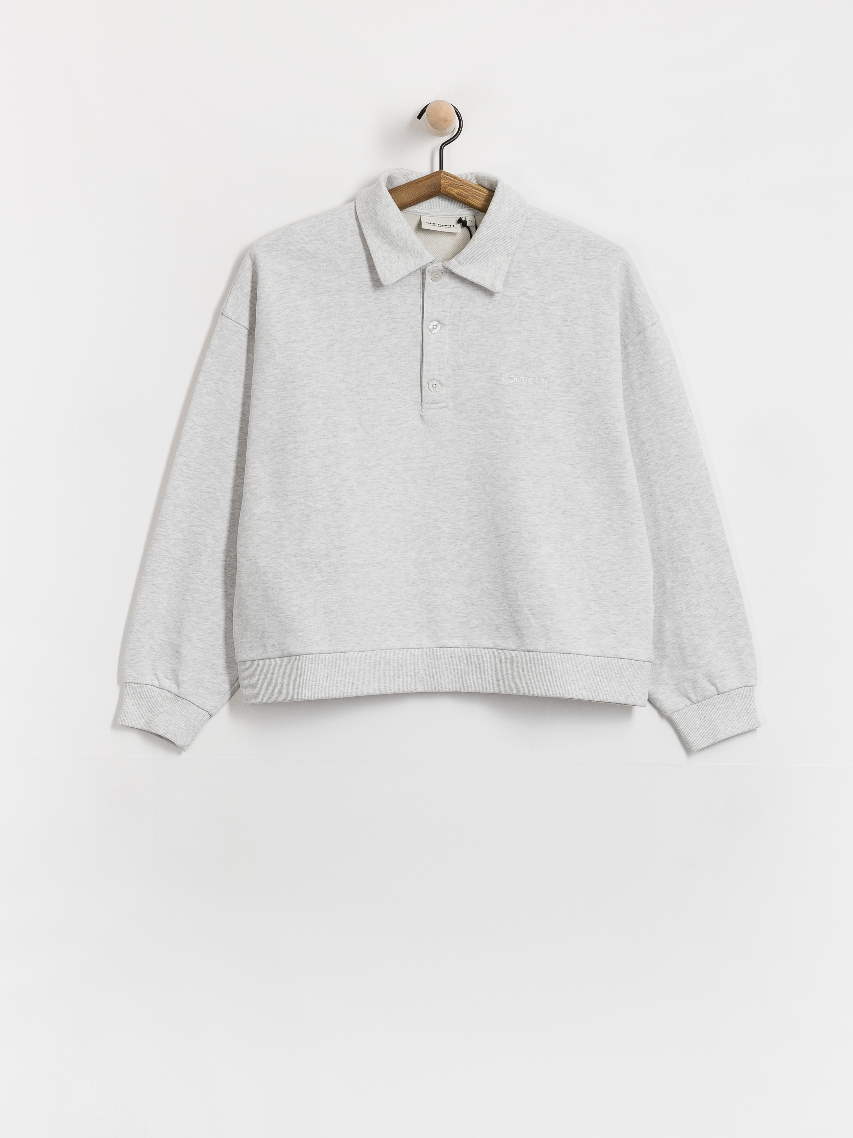 Hanorac Carhartt WIP Brenta Polo Wmn (ash heather/white)
