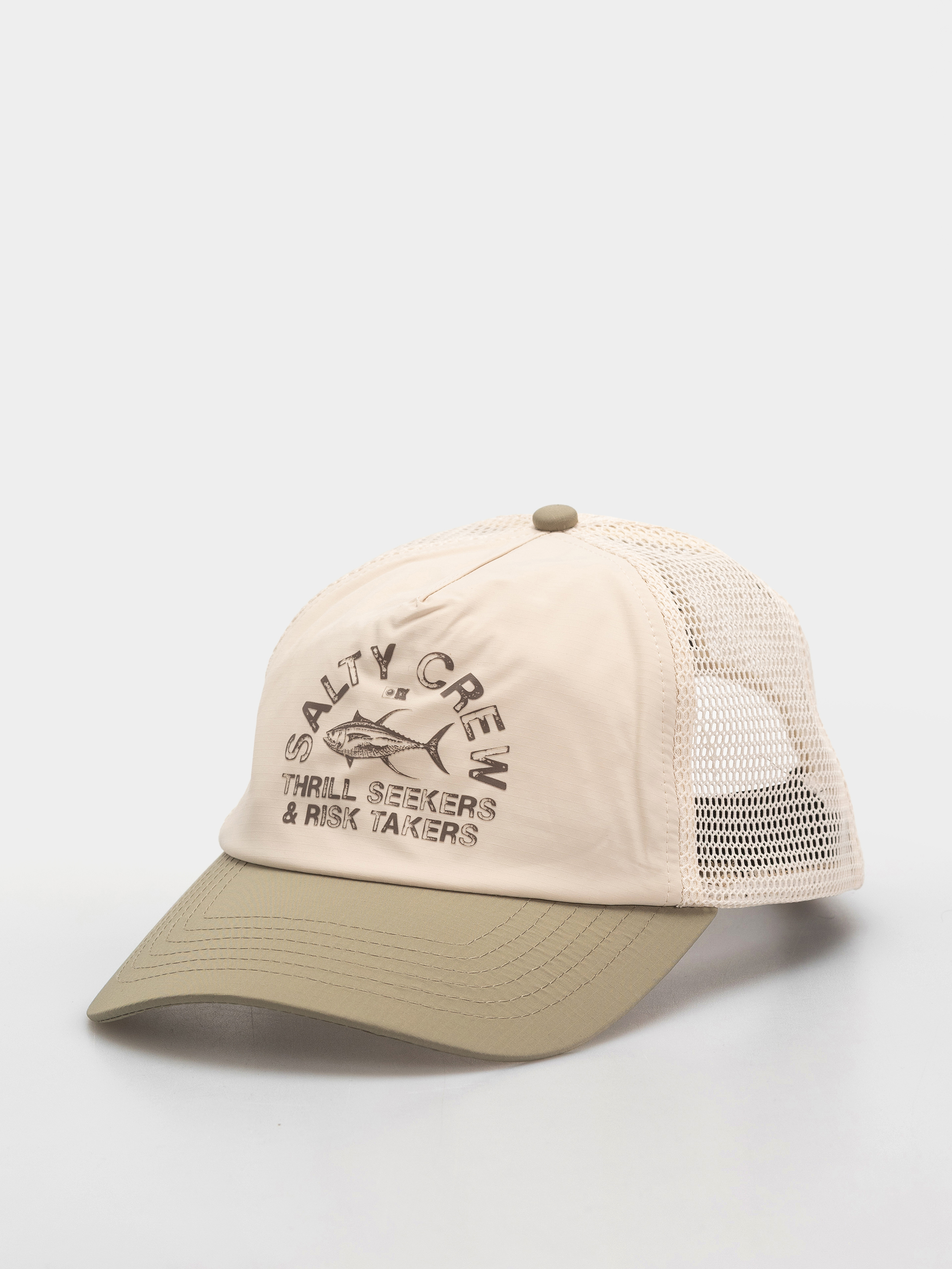 u0218apcu0103 Salty Crew Stamped Trucker (off white/fern)