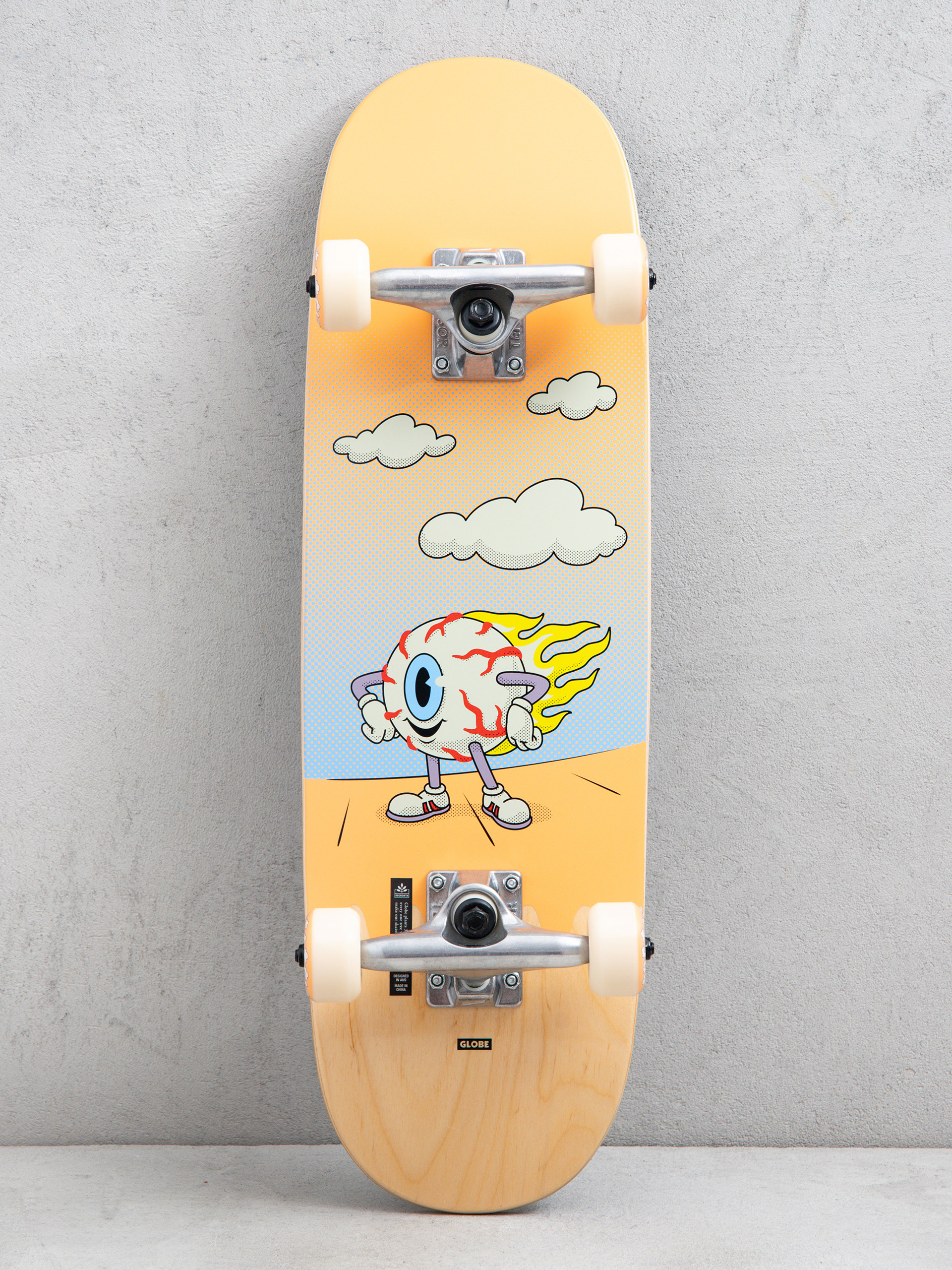 Skateboard Globe Kids Wide Mini (flaming eye)