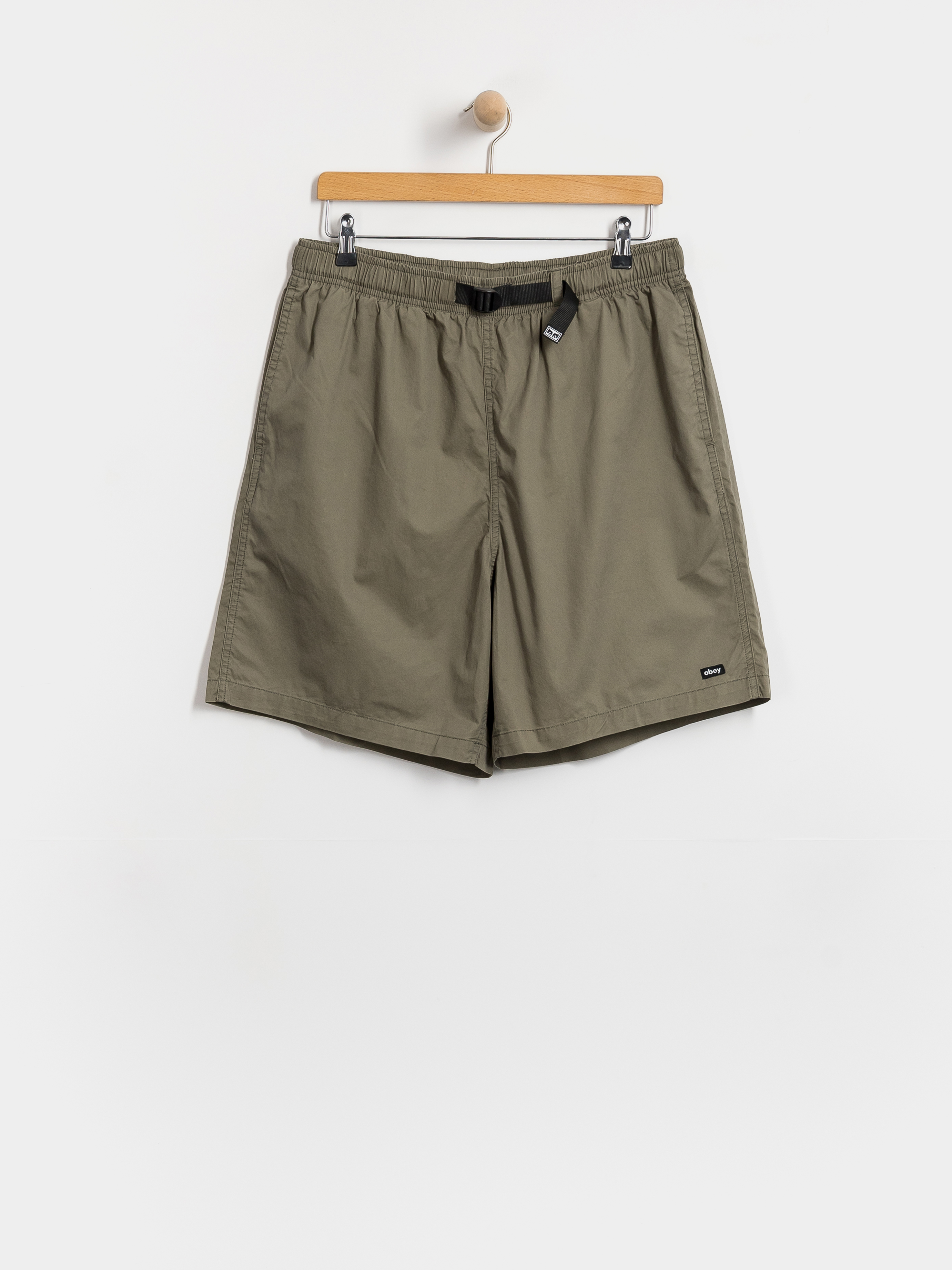 Pantaloni scurți OBEY Easy Trail (smokey olive faded wash)