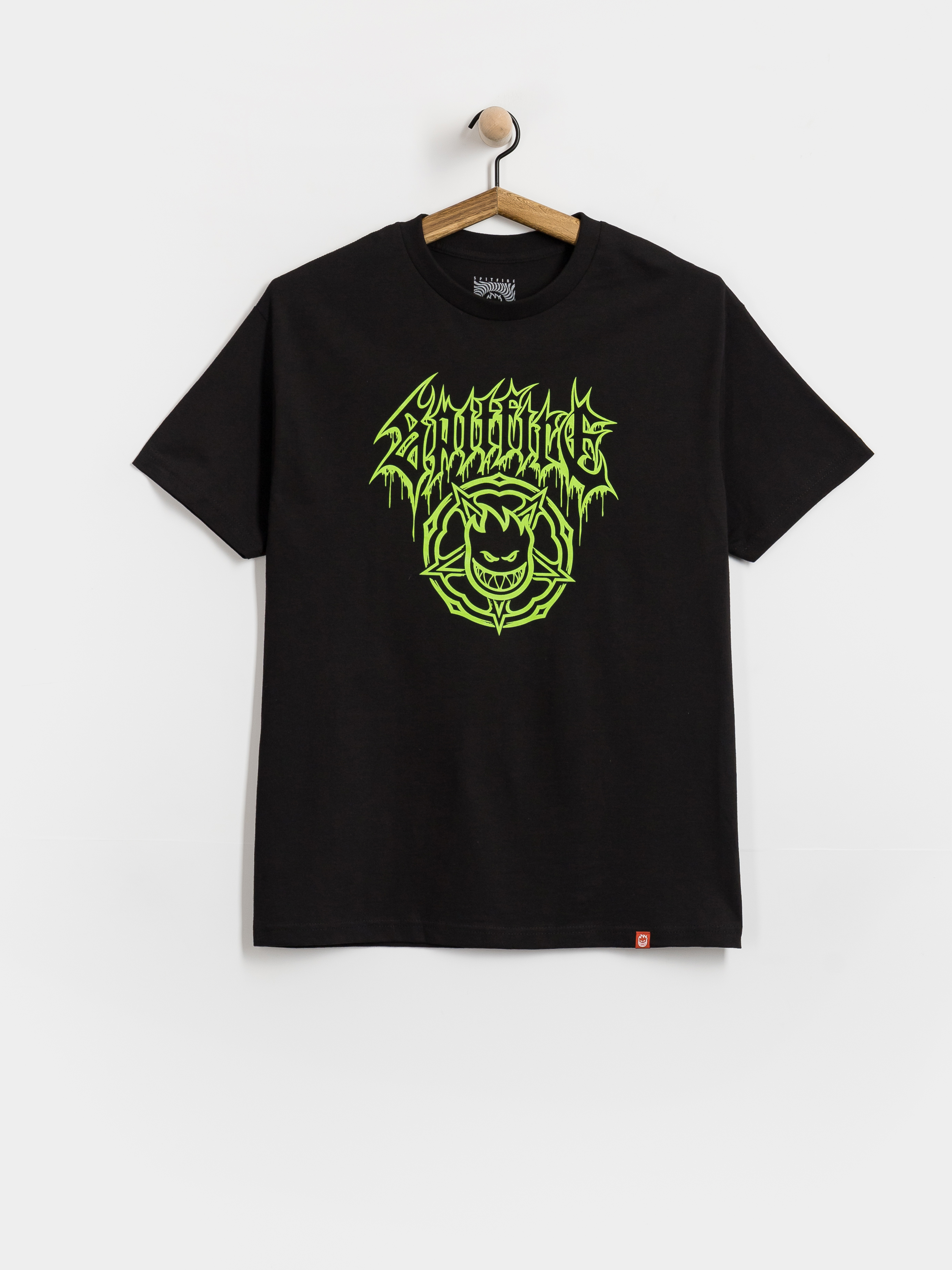 Tricou Spitfire Basic Pentagram Drip (black w/green print)