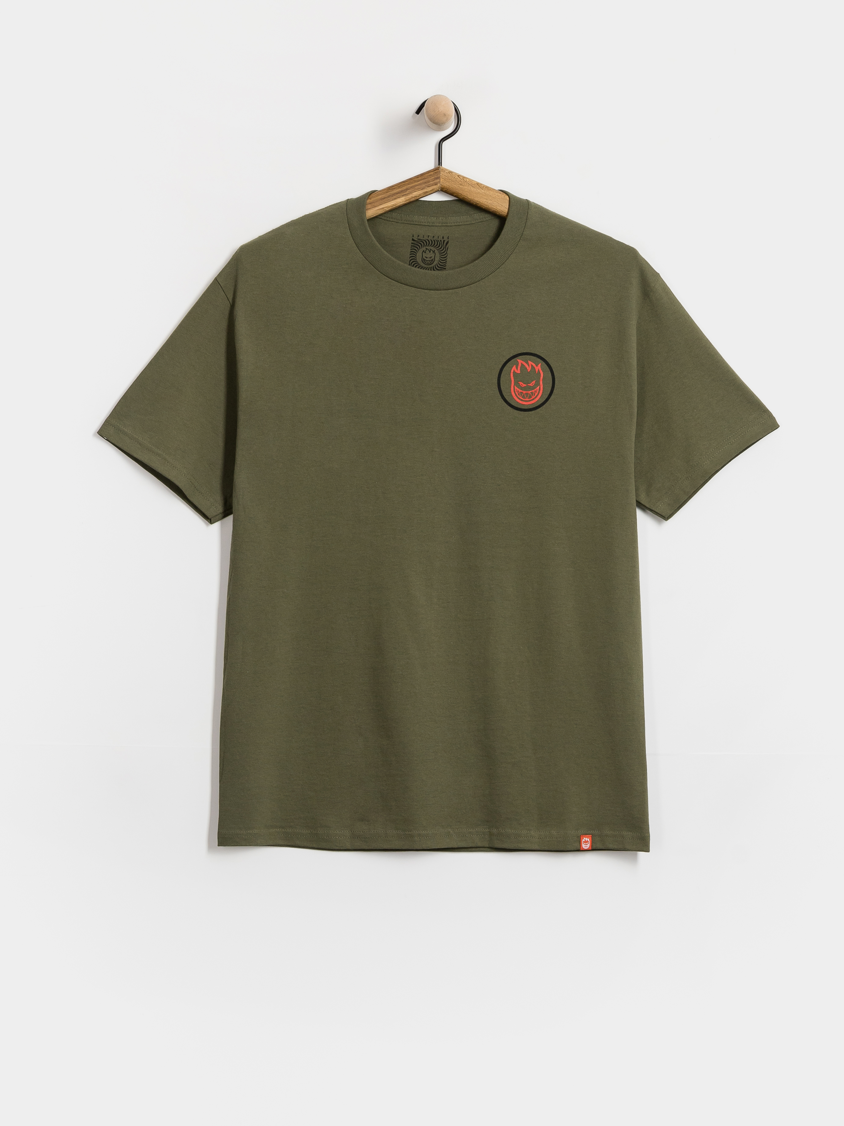Tricou Spitfire Classic Swirl Overlay (military green w/black red prints)