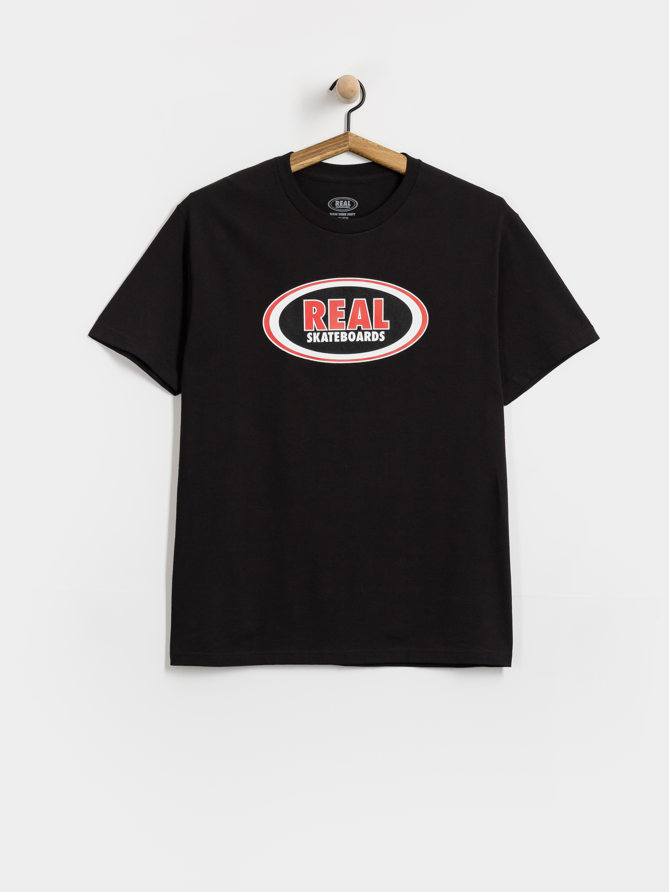 Tricou Real Oval (black w/red white black print)