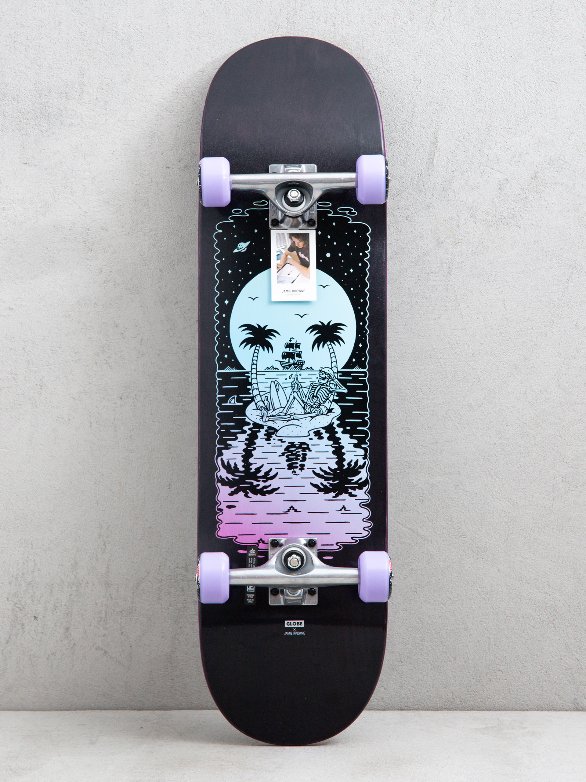 Skateboard Globe G2 Reflection (black/purple)
