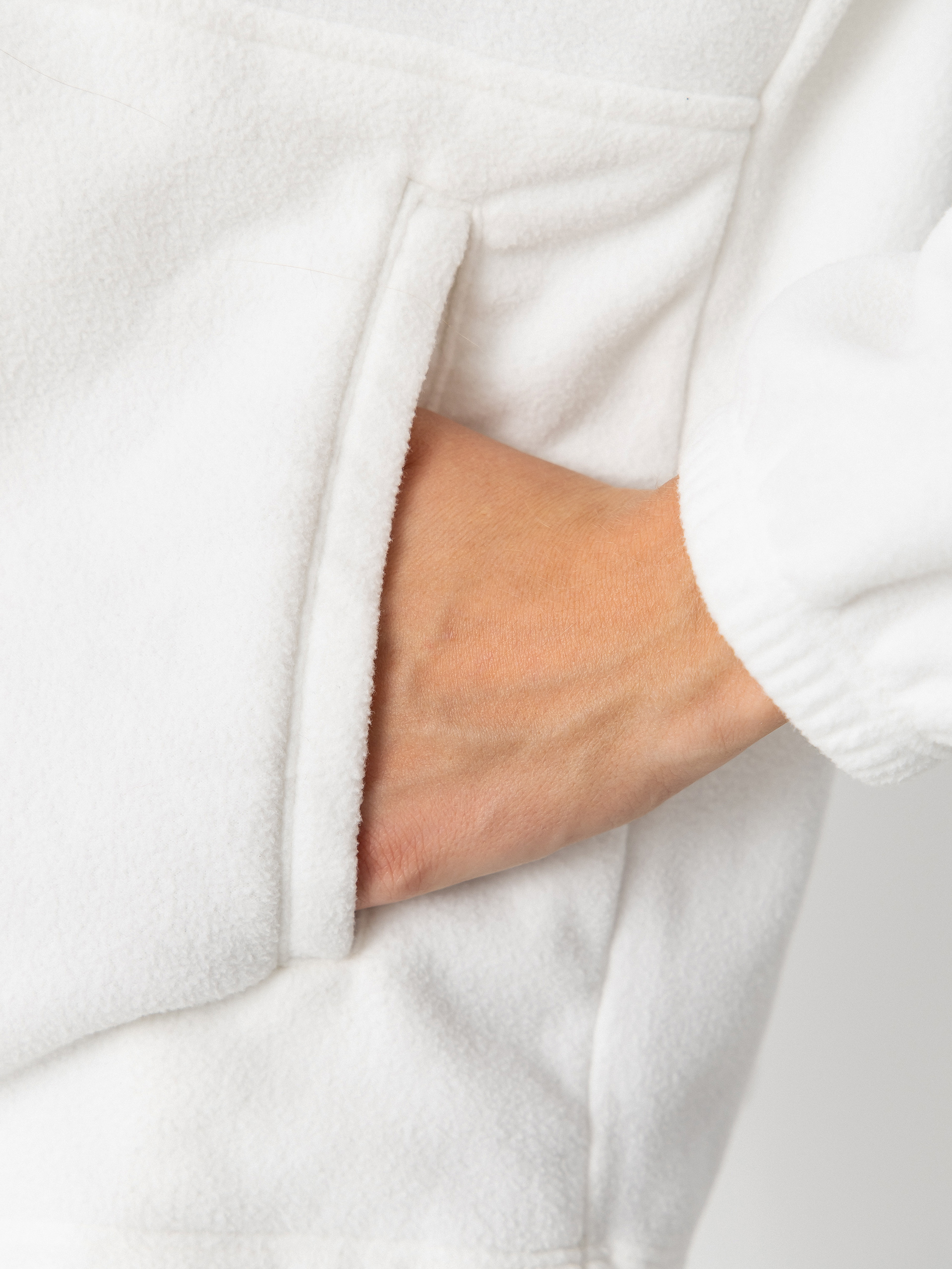 Pentru femei Hanorac din fleece Patagonia Micro D 1/2 Zip (birch white)