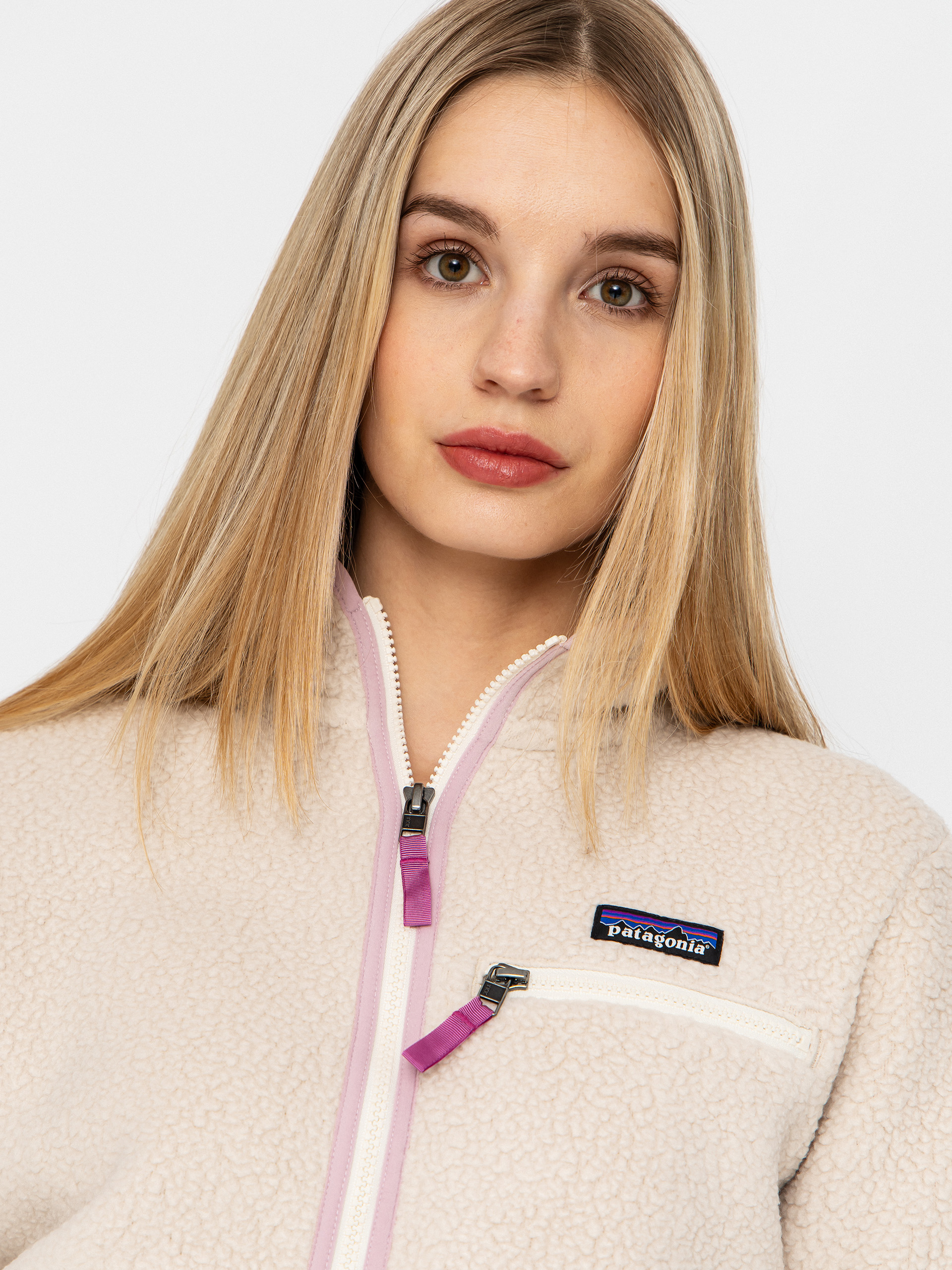 Pentru femei Hanorac din fleece Patagonia Retro Pile Marsupial (dark natural)