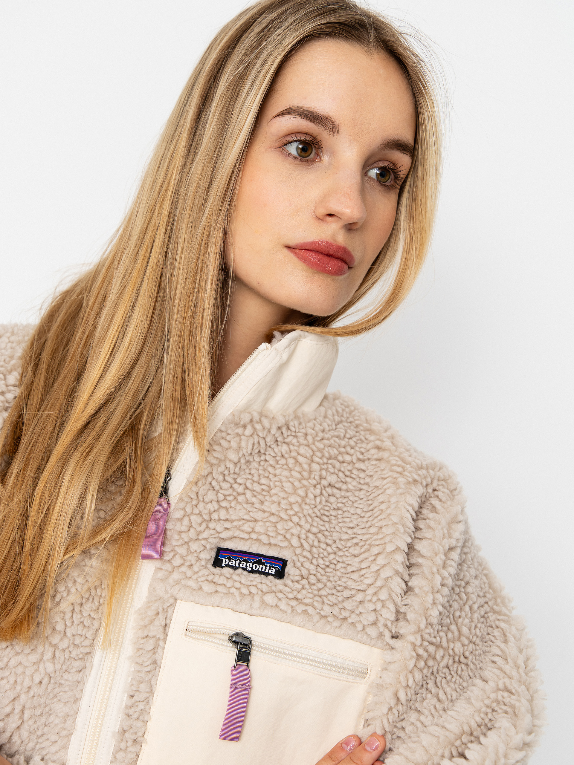 Geacă Patagonia Classic Retro X Wmn (natural w/light violet)