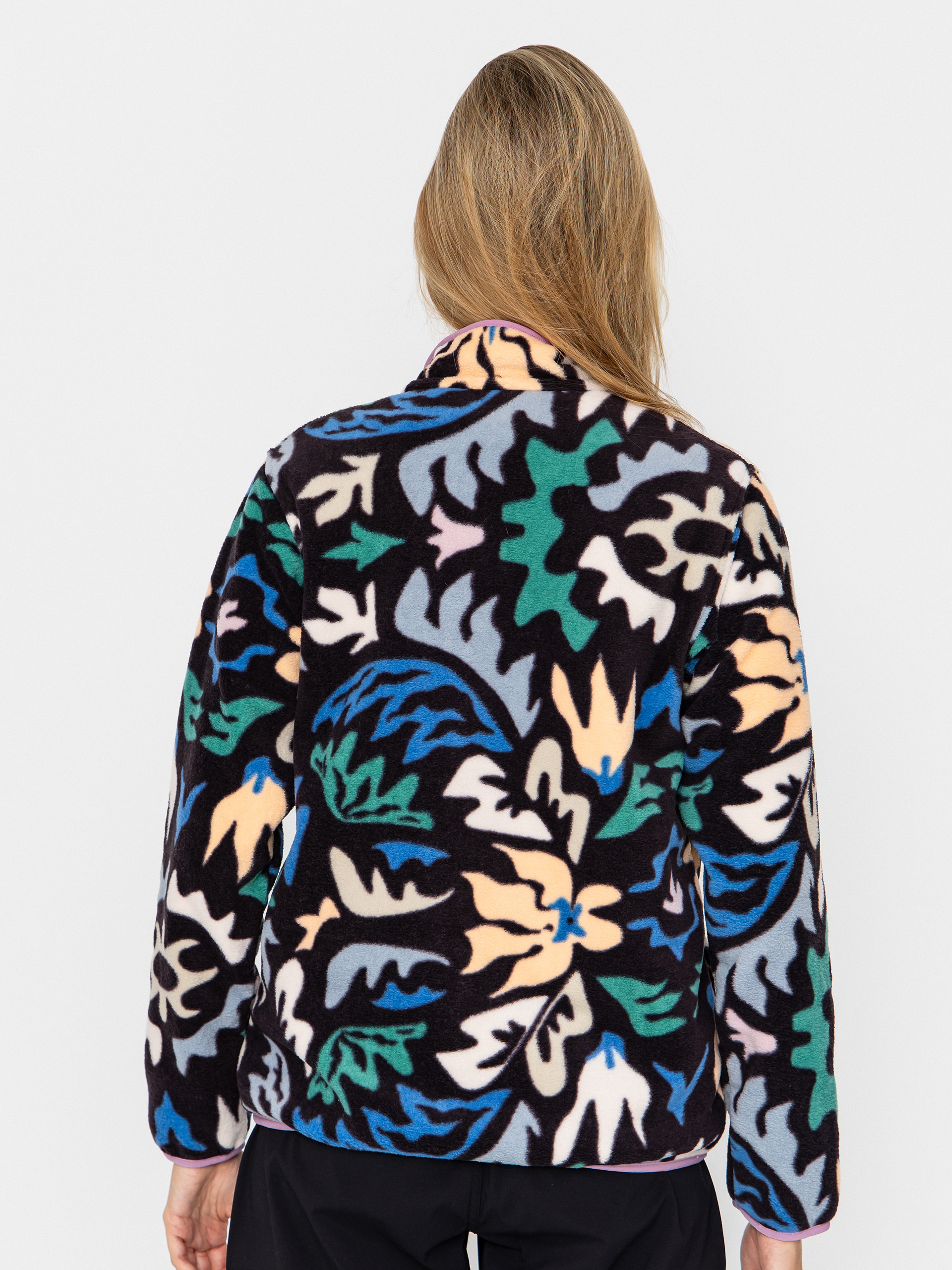 Pentru femei Hanorac din fleece Patagonia Lightweight Synchilla Snap T (kaleido/black)