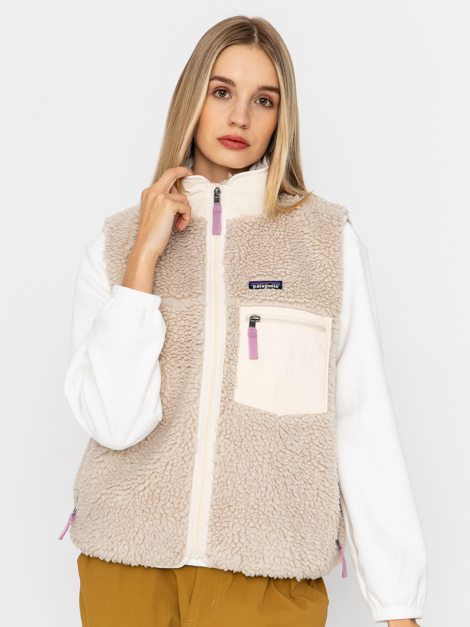Vestă Patagonia Classic Retro X Wmn (natural w/light violet)