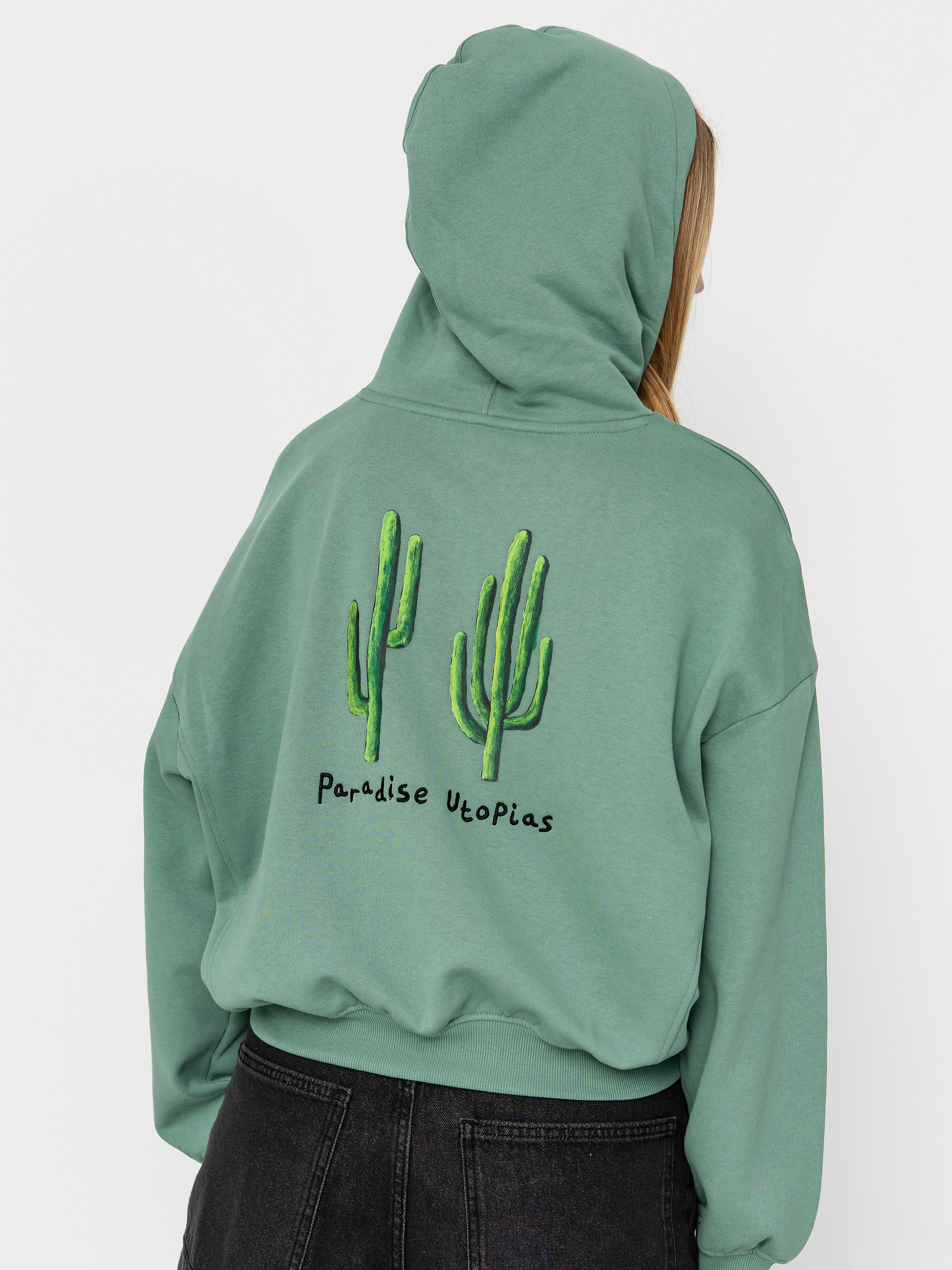 Hanorac cu glugă Volcom Fa Mickey Mason HD Wmn (evergreen)