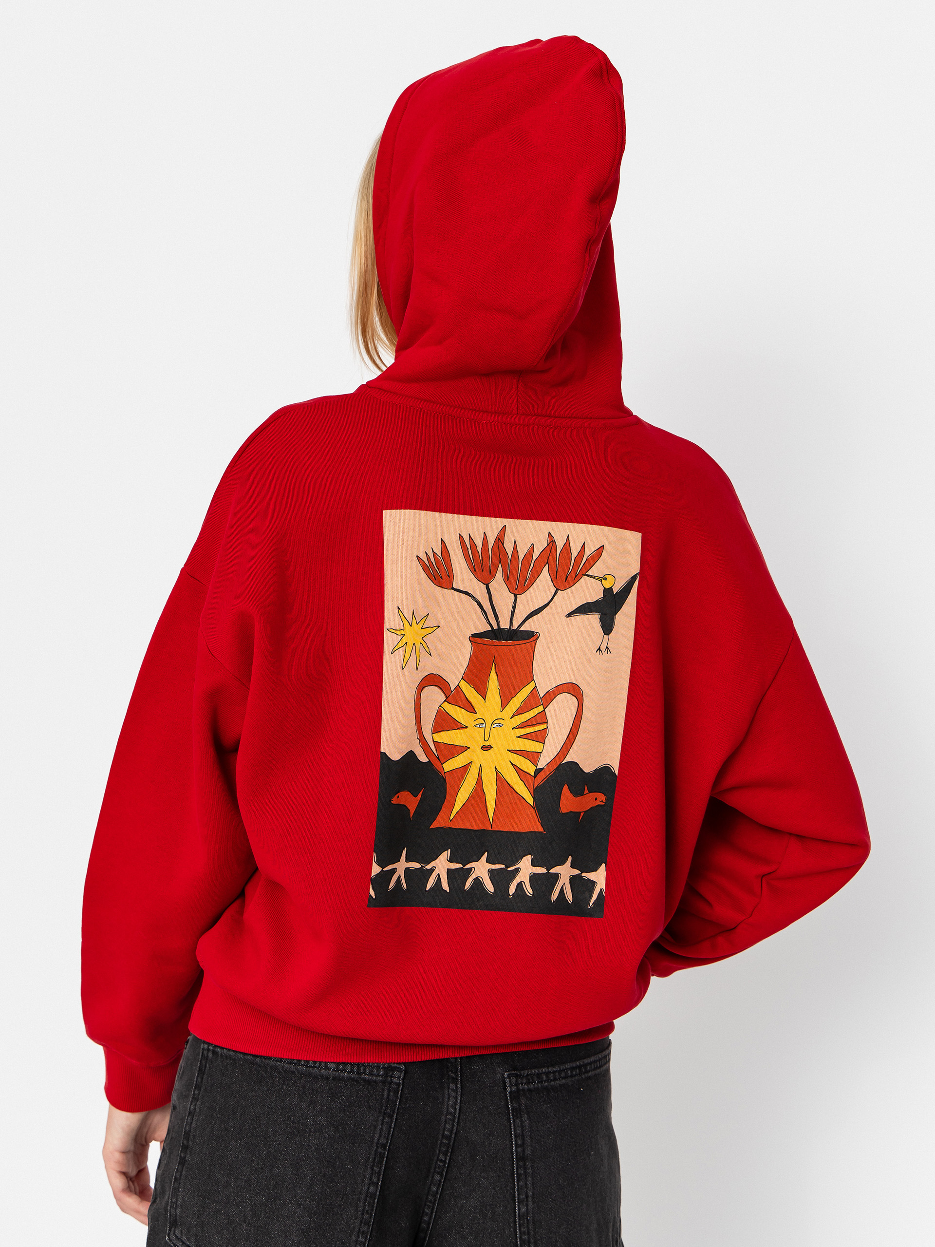Hanorac cu glugu0103 Volcom Moove On HD Wmn (deep red)