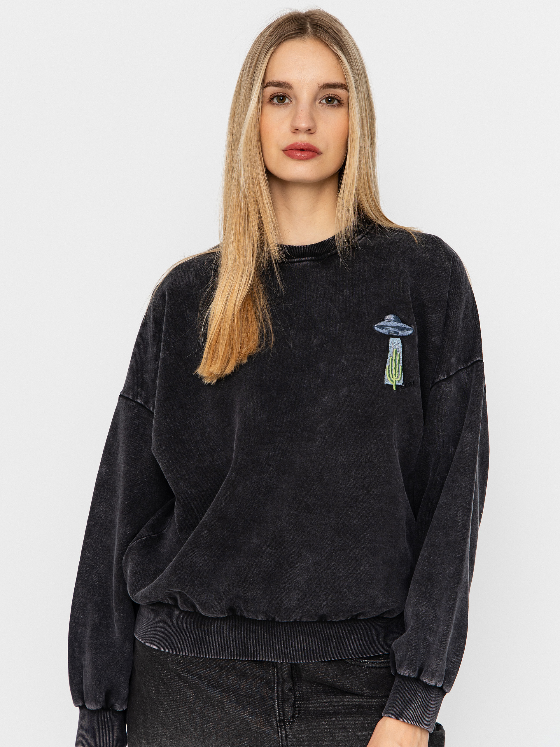 Hanorac Volcom Fa Mickey Mason Crew Wmn (vintage black)