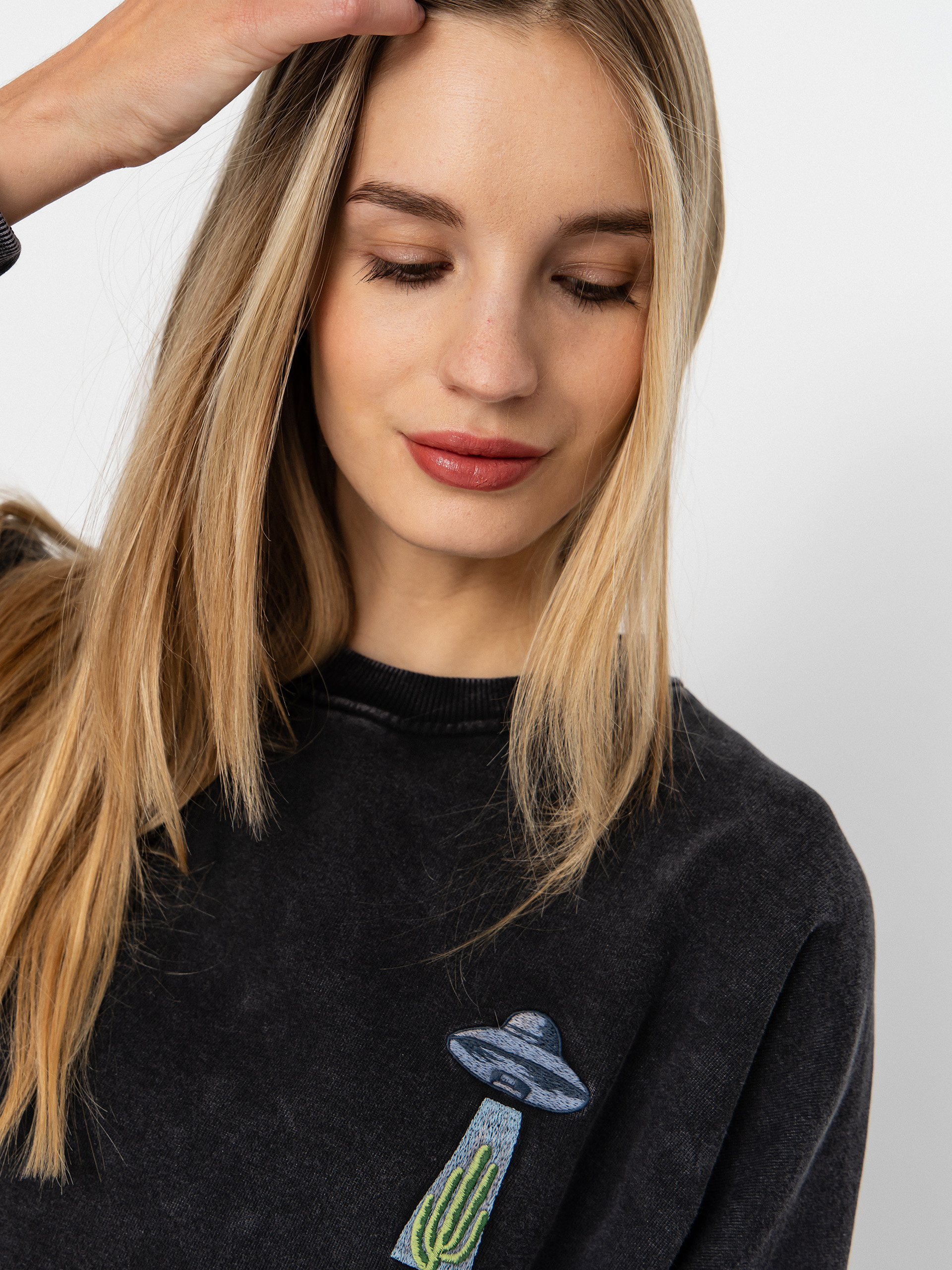 Hanorac Volcom Fa Mickey Mason Crew Wmn (vintage black)