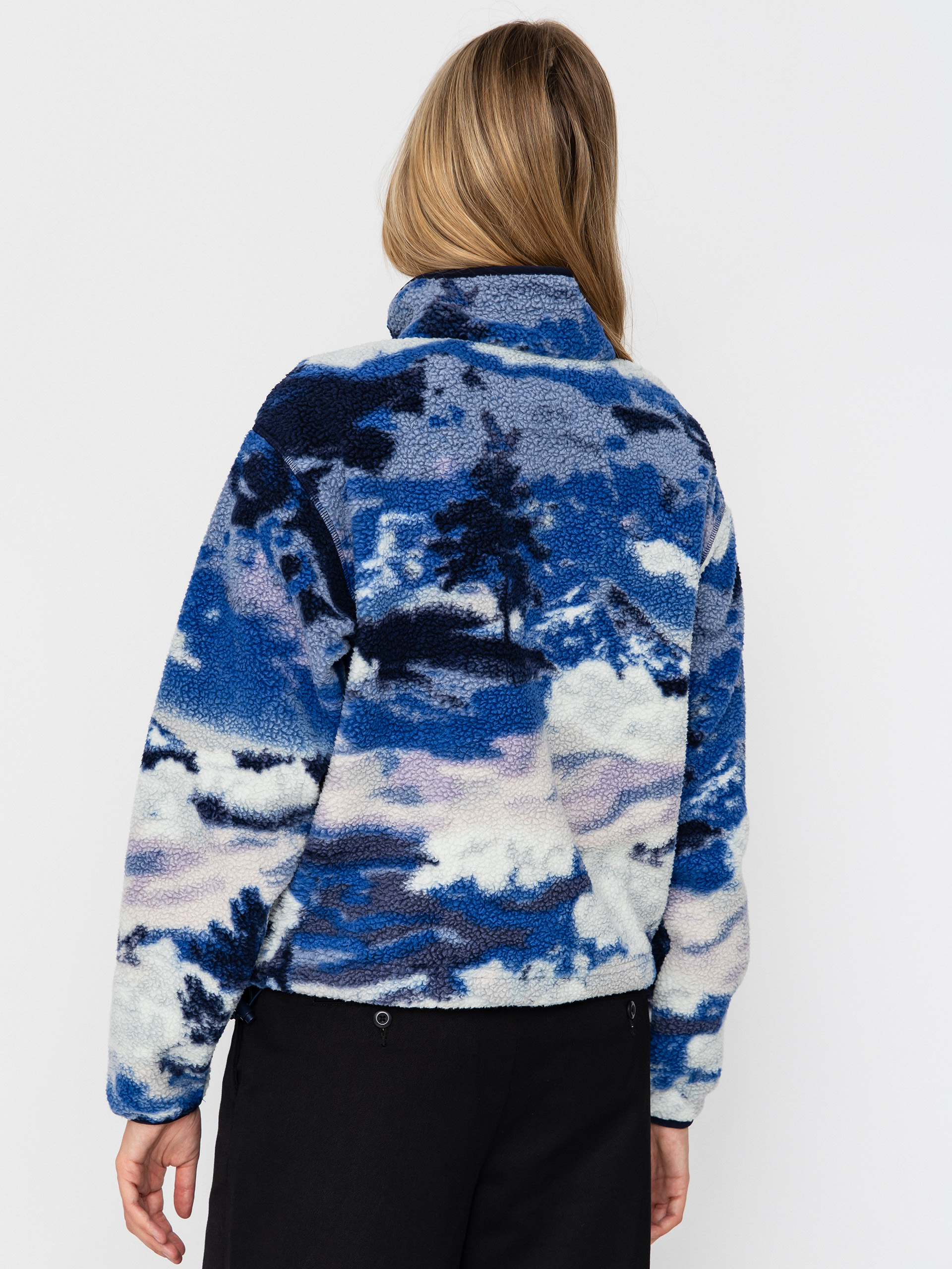 Pentru femei Hanorac din fleece Columbia Helvetia II Printed Cropped Half Snap (nocturnal/dreaming)