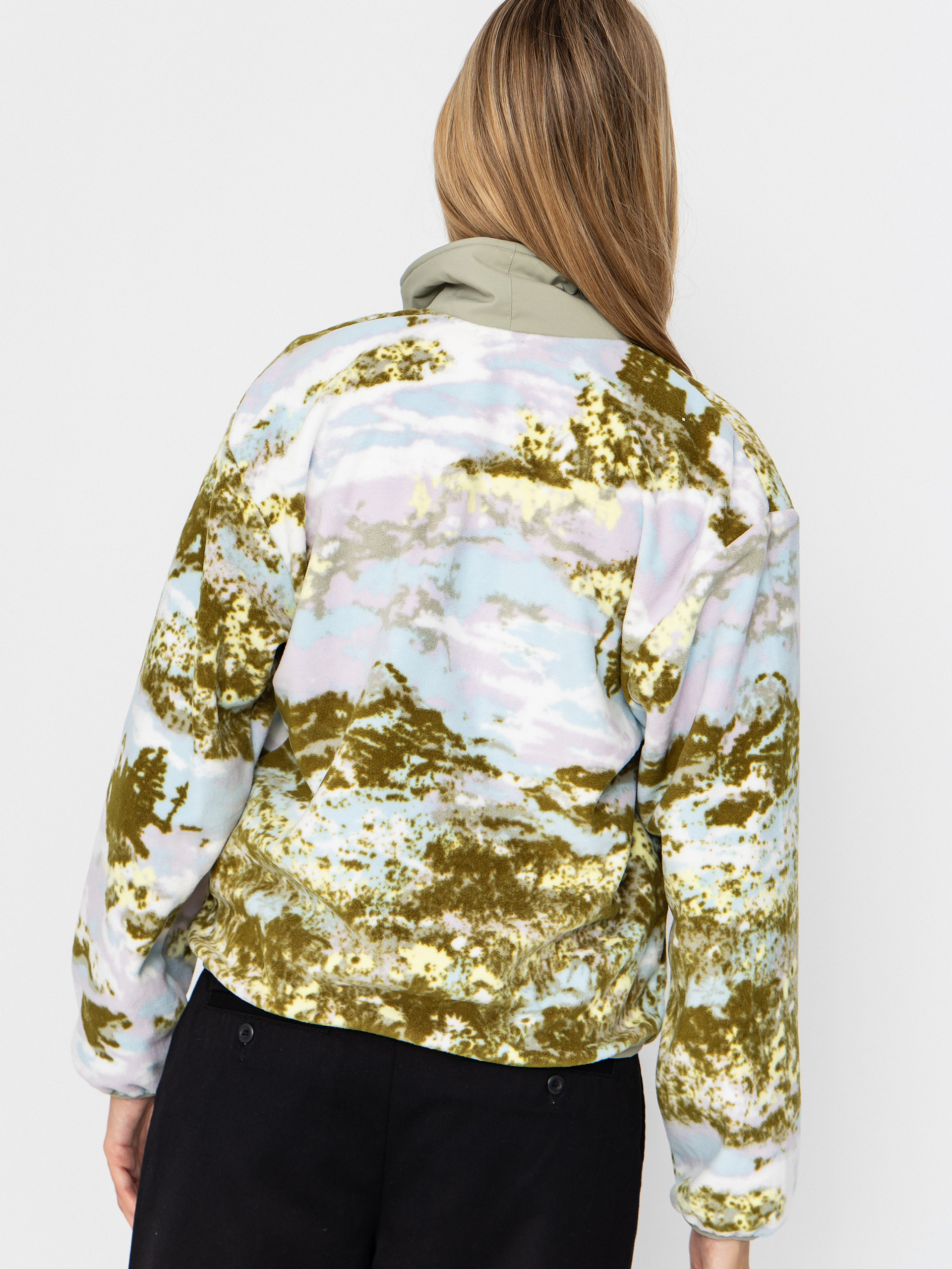Pentru femei Hanorac din fleece Columbia Sequoia Grove Printed Half Zip (citron haze/fieldaze)