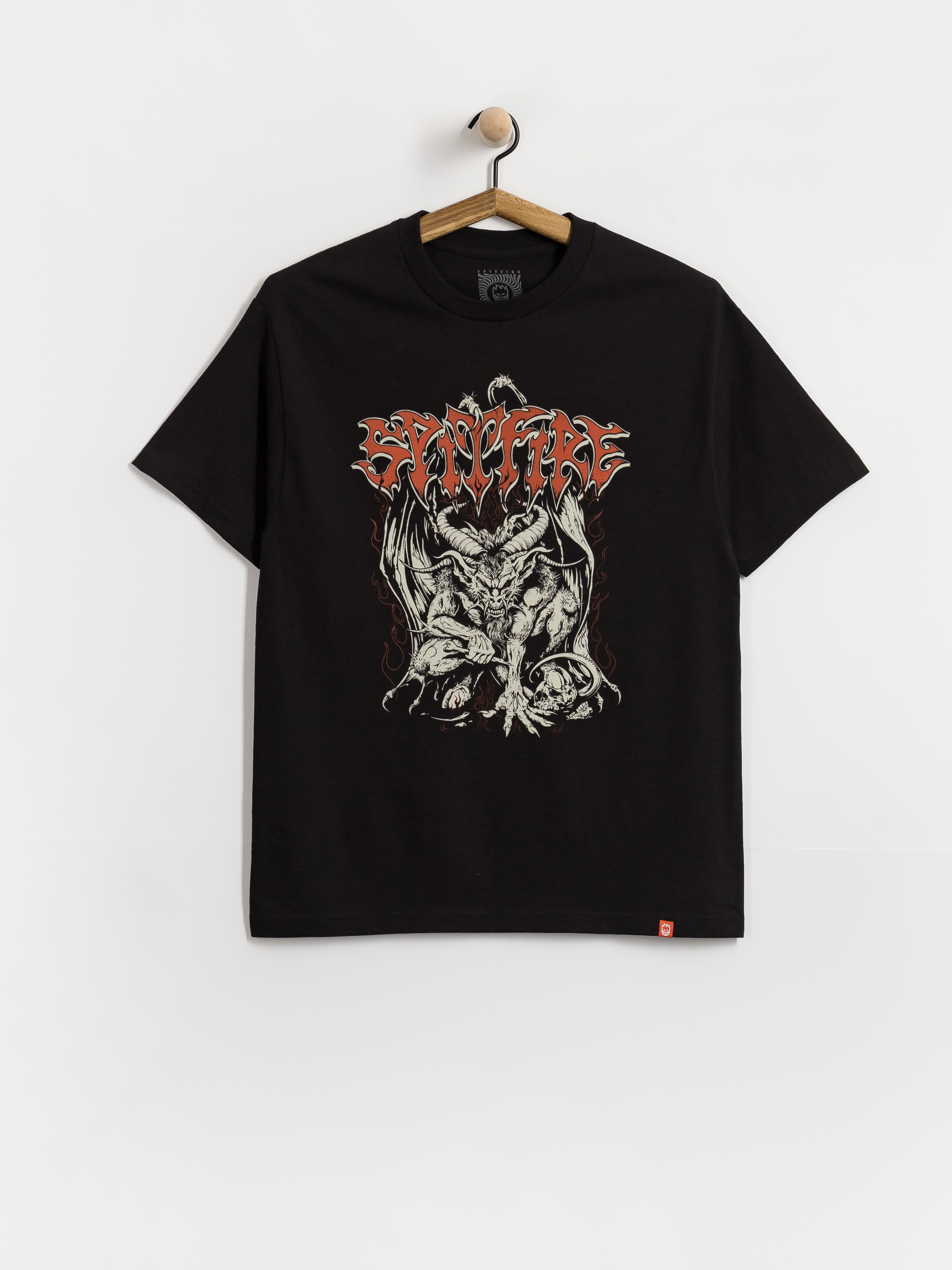 Tricou Spitfire Demon (black w/multi color discharge print)