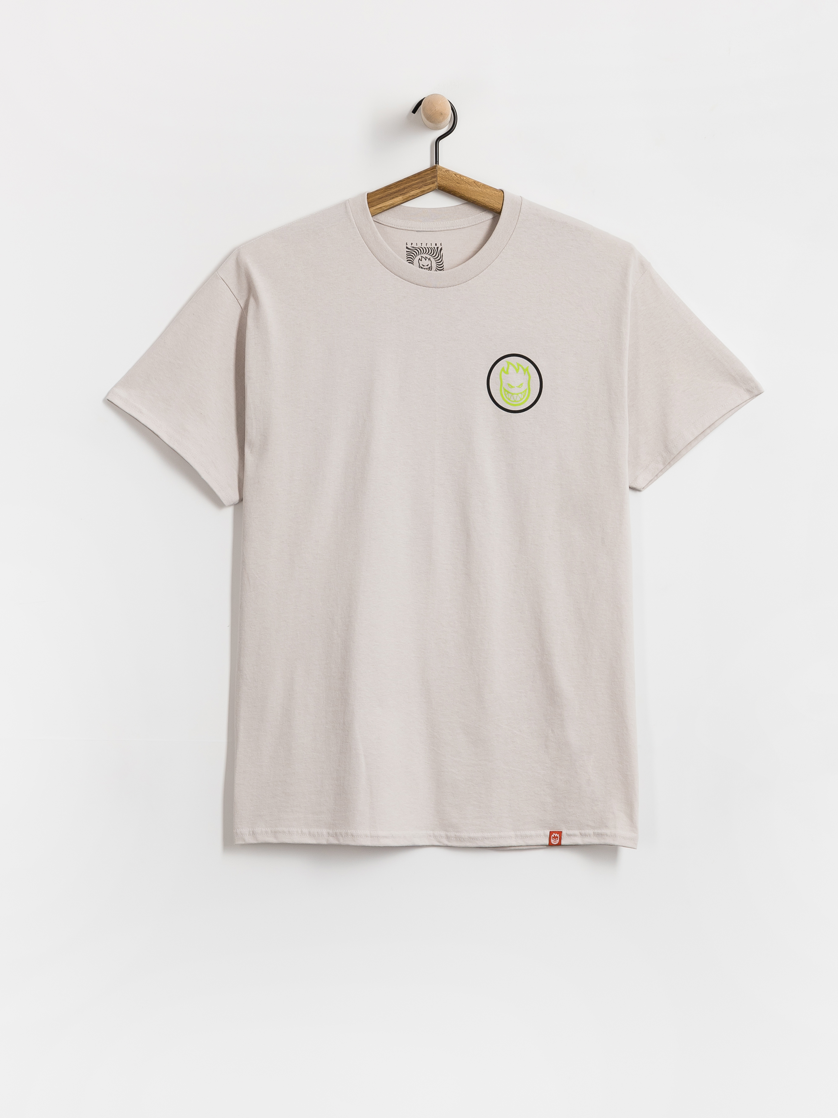 Tricou Spitfire Classic Swirl Overlay (ice grey w/black green prints)