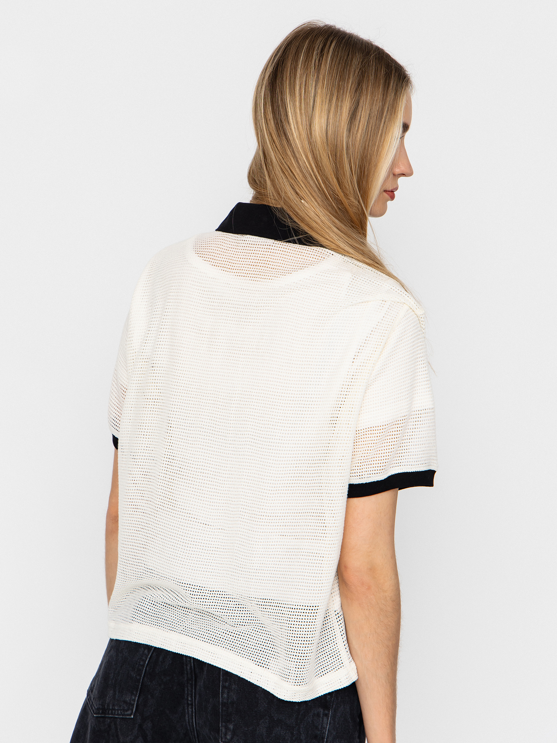 Tricou Brixton Varsity Wmn (off white/black)