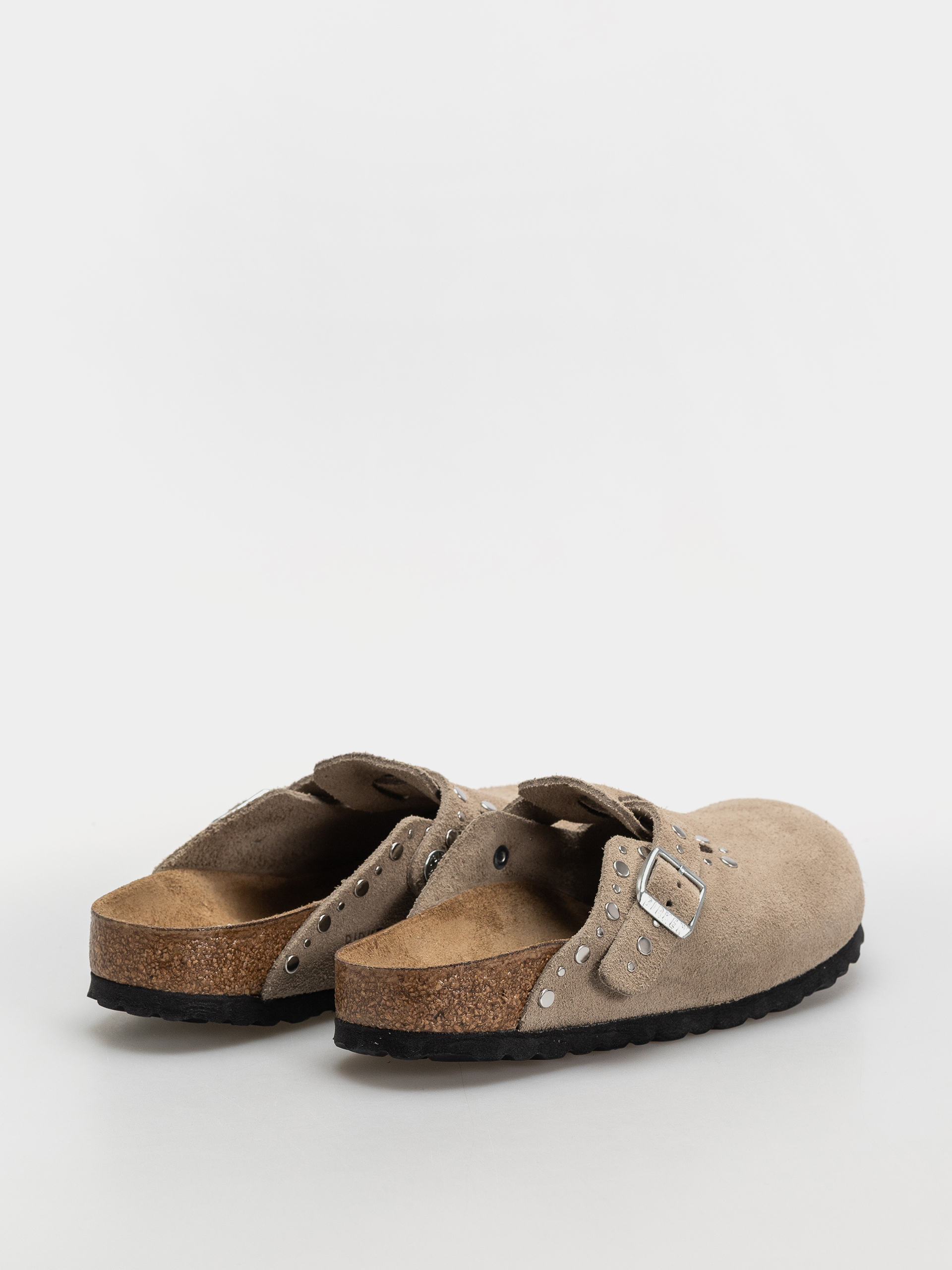 Șlapi Birkenstock Boston Rivets Suede Leather Narrow Wmn (taupe)