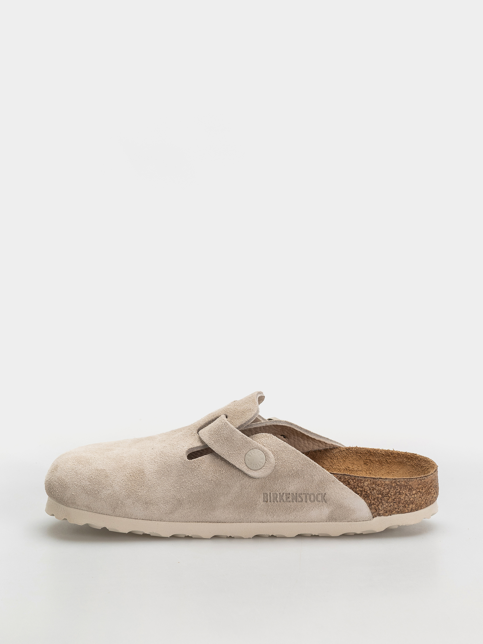 Șlapi Birkenstock Boston Suede Leather Narrow (oyster)