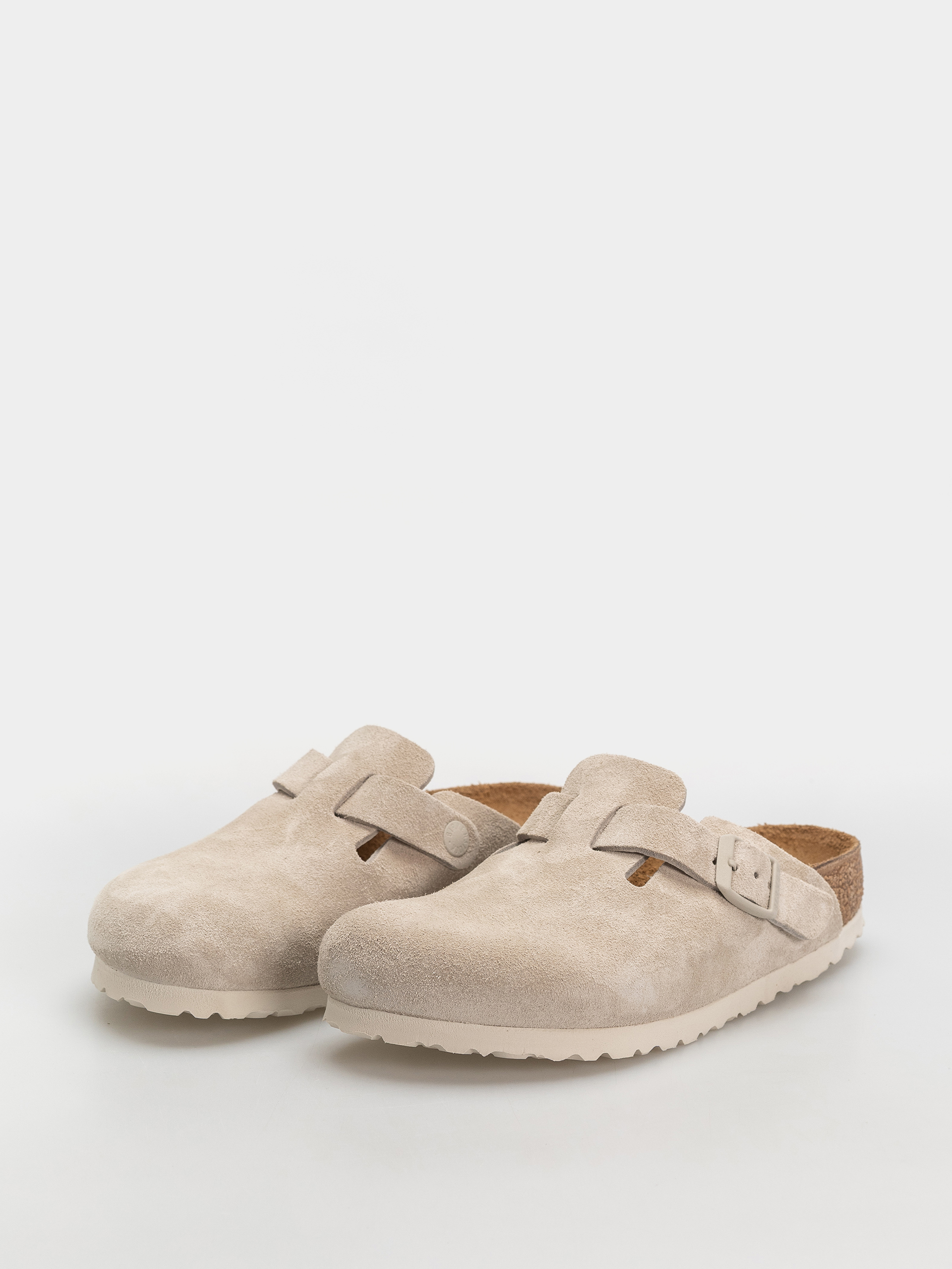 Șlapi Birkenstock Boston Suede Leather Narrow (oyster)
