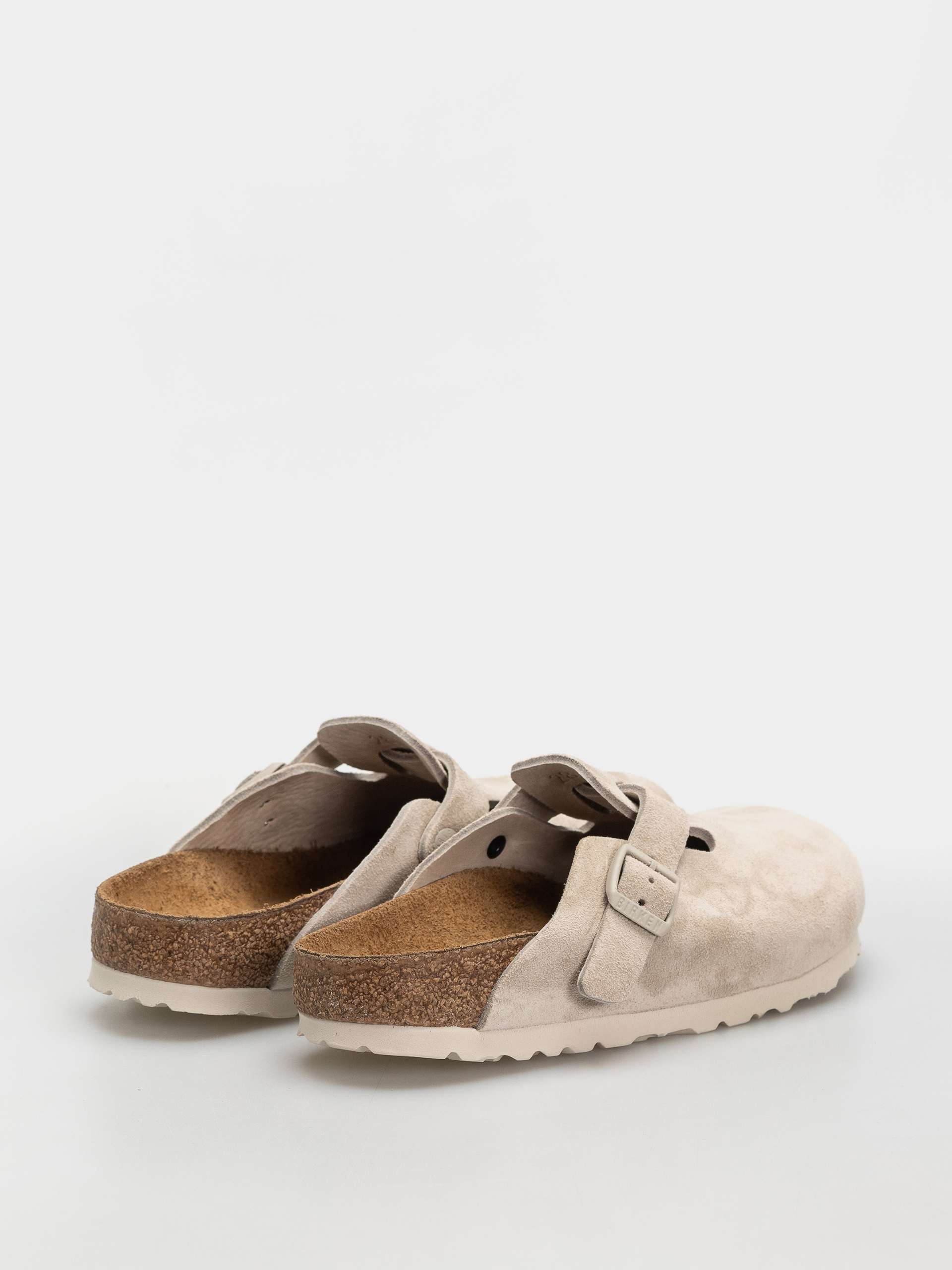 Șlapi Birkenstock Boston Suede Leather Narrow (oyster)