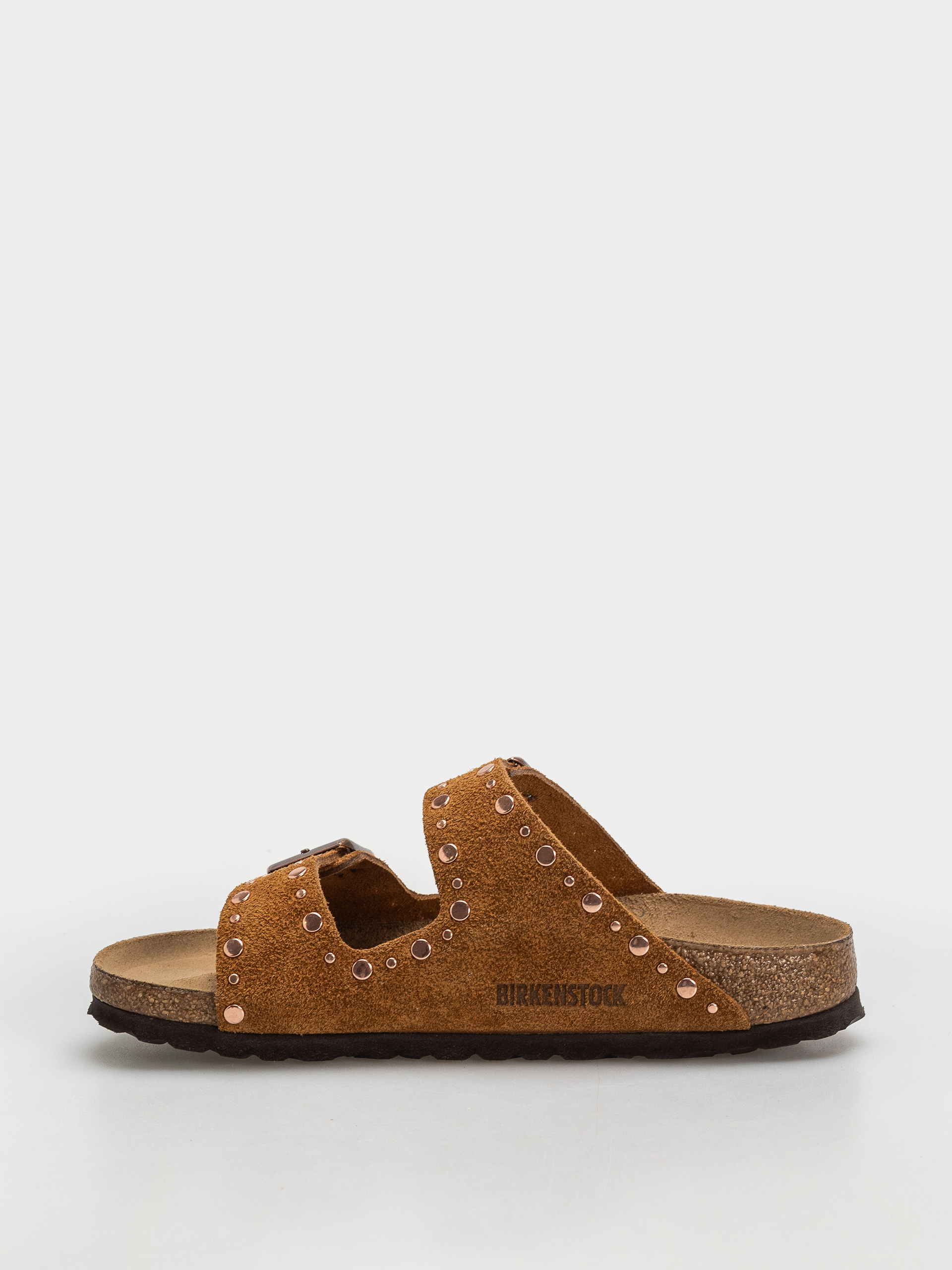 Șlapi Birkenstock Arizona Rivets Suede Leather Narrow Wmn (mink)