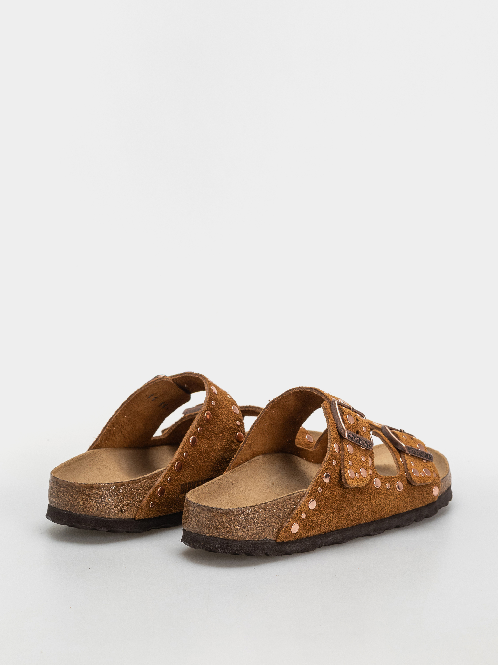 Șlapi Birkenstock Arizona Rivets Suede Leather Narrow Wmn (mink)