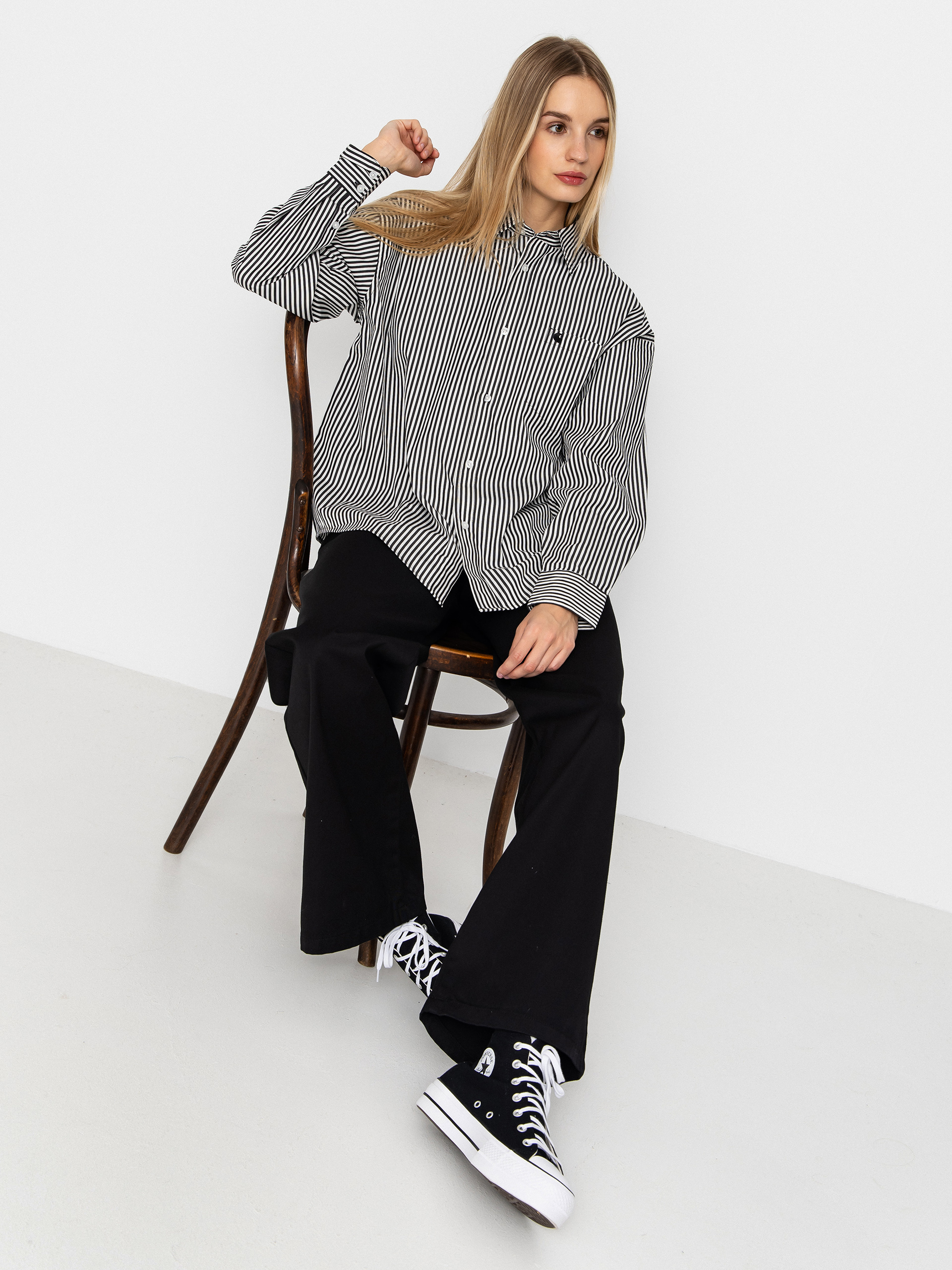 Cămașă Carhartt WIP Daldry Wmn (daldry stripe/black/wax)