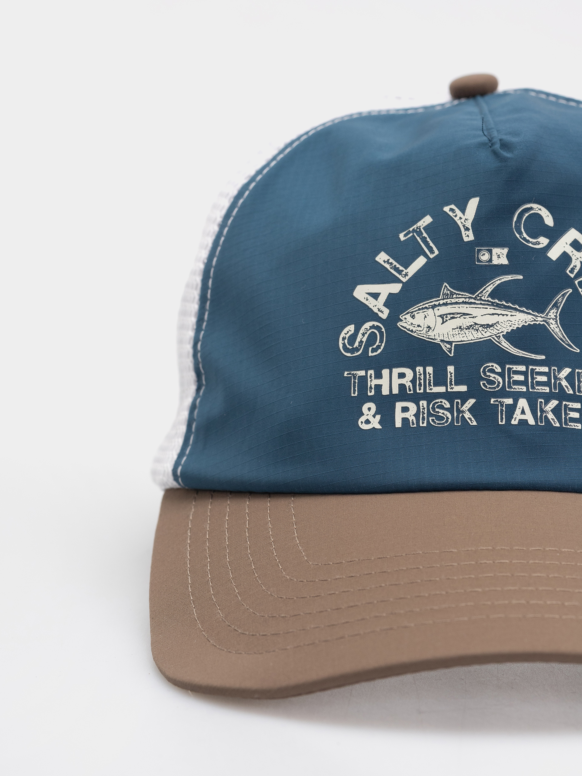 Șapcă Salty Crew Stamped Trucker (deep ocean/brown)