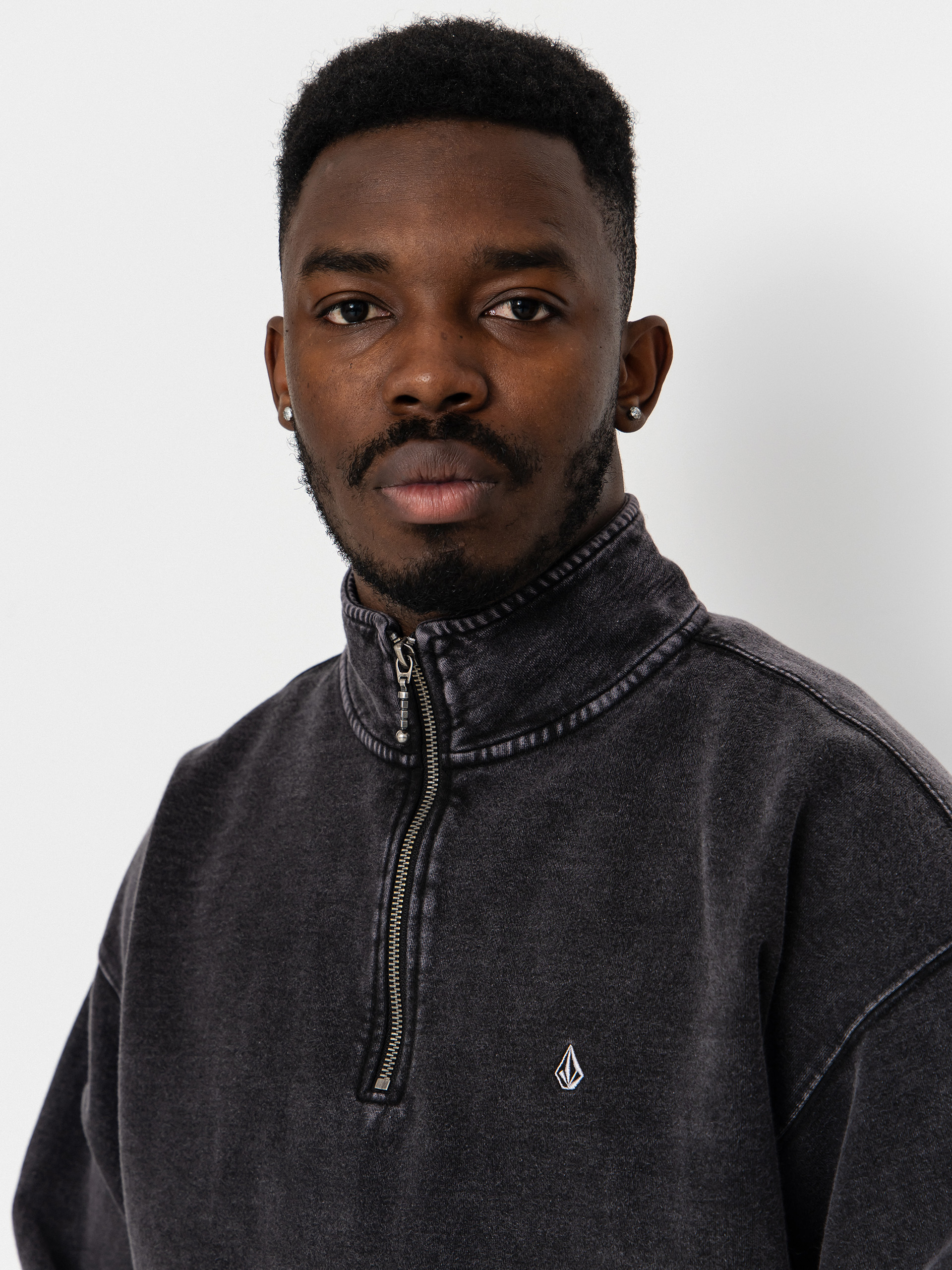 Hanorac Volcom Single Stone Quarter ZIP (light acid black)
