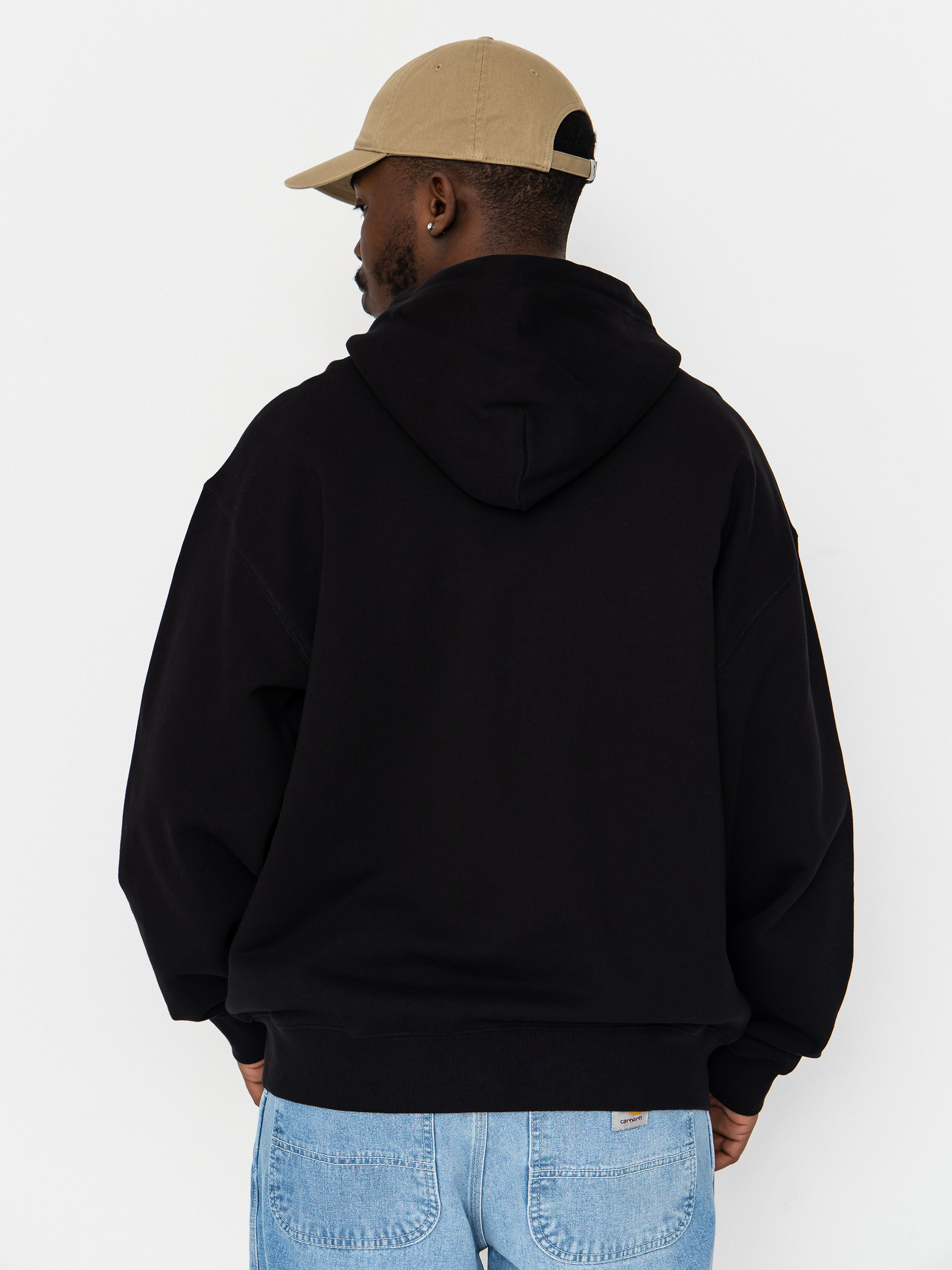 Hanorac cu glugă Carhartt WIP WIP Label ZHD (black)