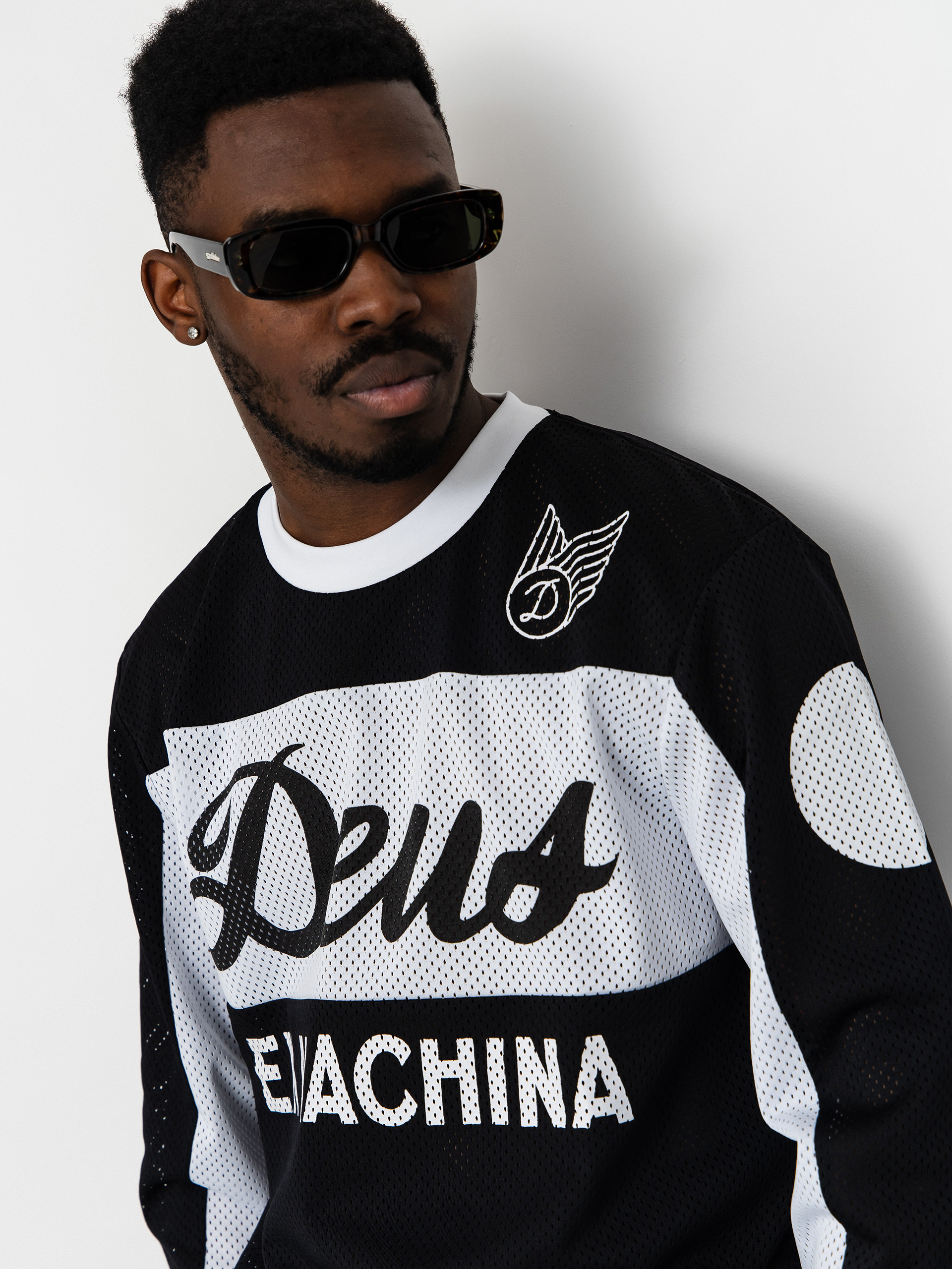 Tricou Deus Ex Machina Saber Moto Jersey (black)