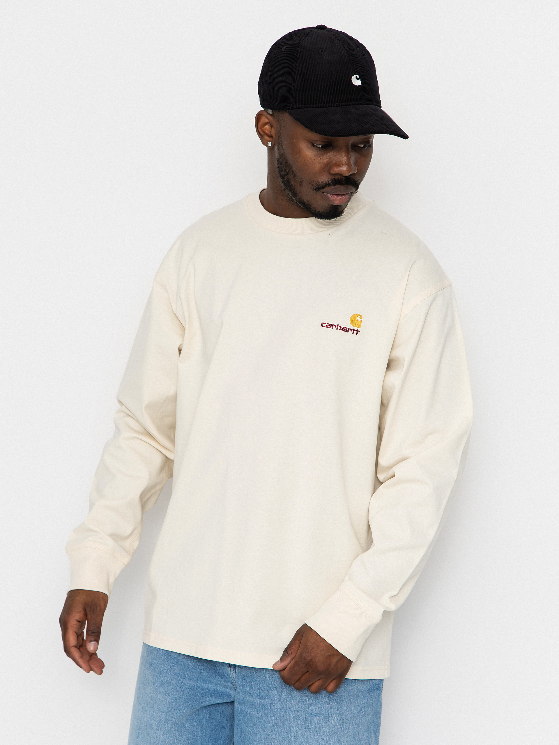 Longsleeve Carhartt WIP American Script (natural)