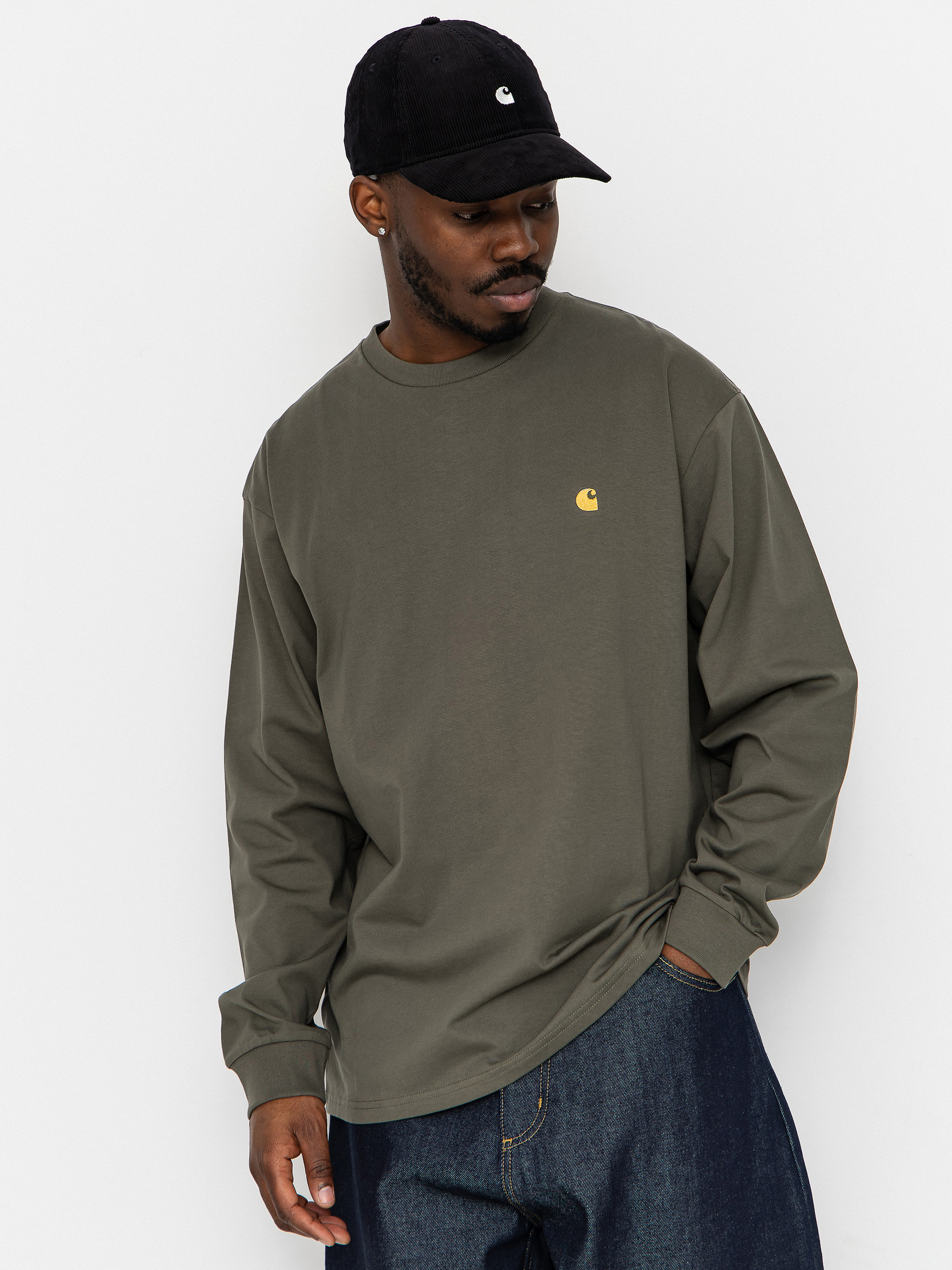 Longsleeve Carhartt WIP Chase (leaf/gold)