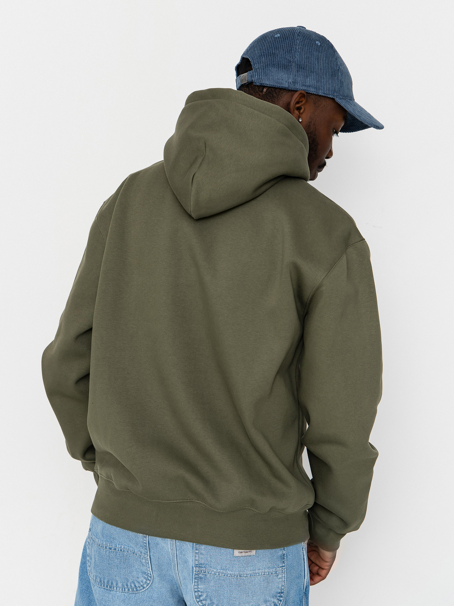 Hanorac cu glugă Carhartt WIP Carhartt HD (leaf/tourmaline)