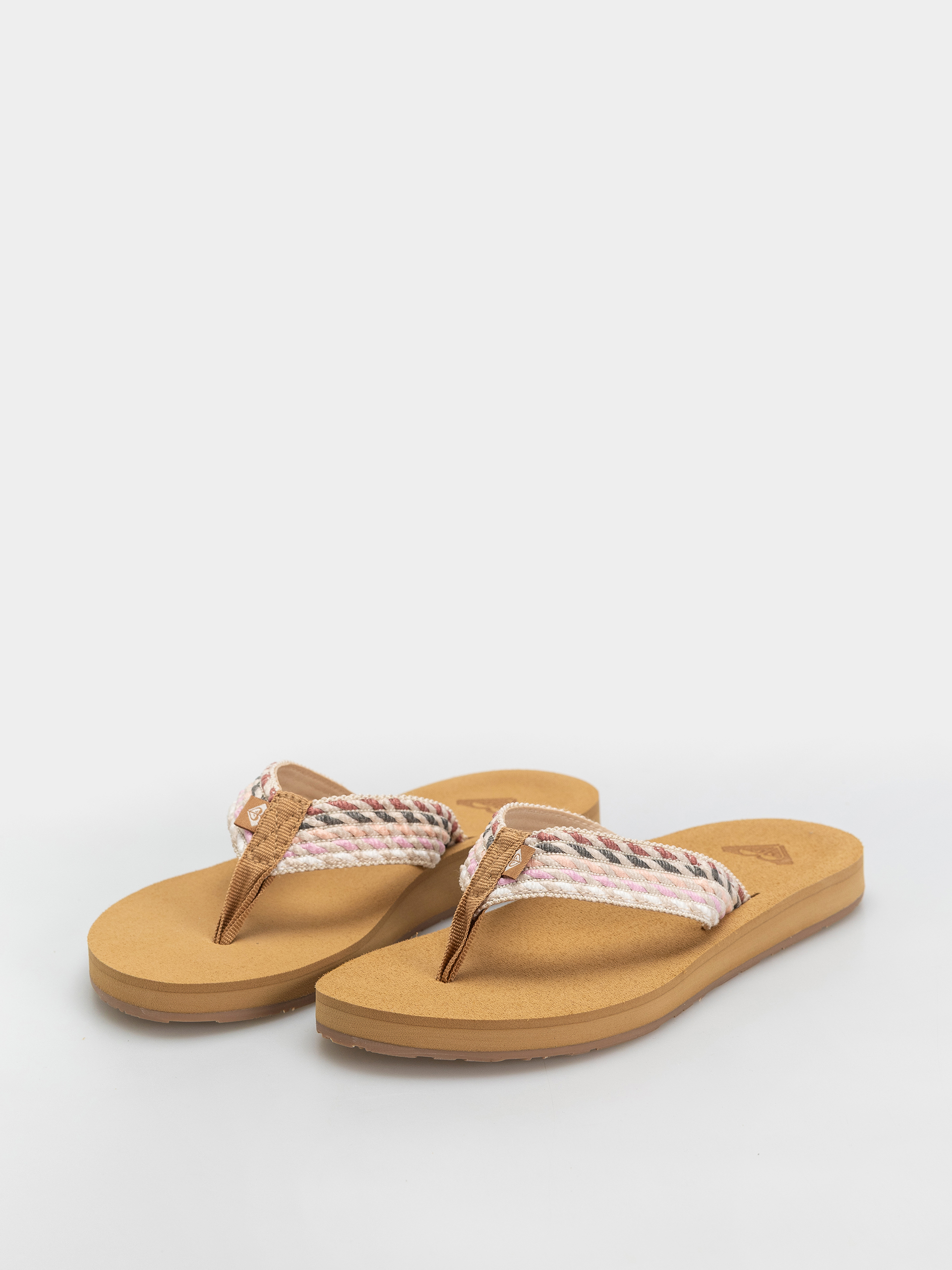papuci de plajă Roxy Porto Rope Wmn (natural/crazy pink)