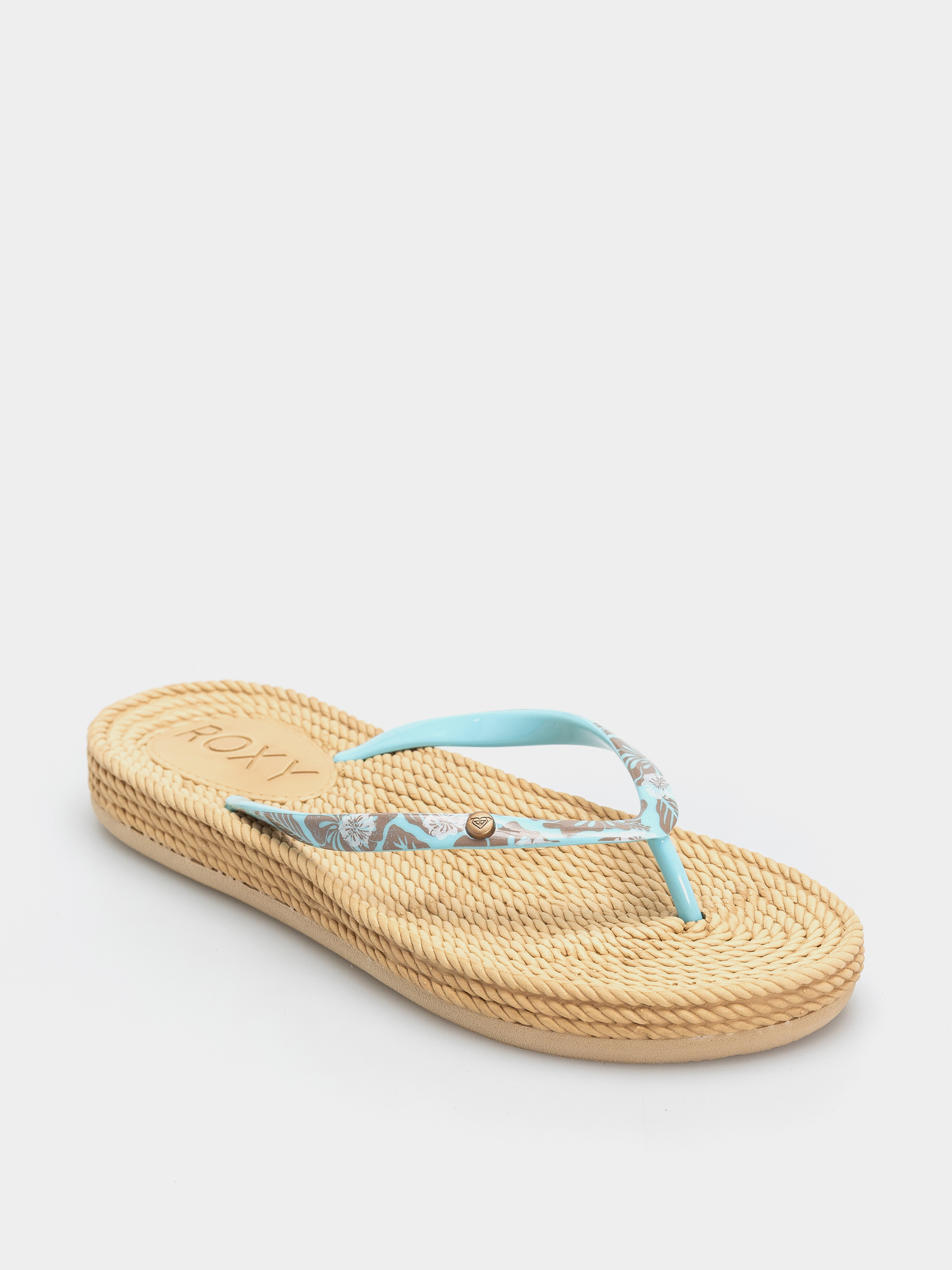 papuci de plajă Roxy South Beach III Wmn (light blue/brown)