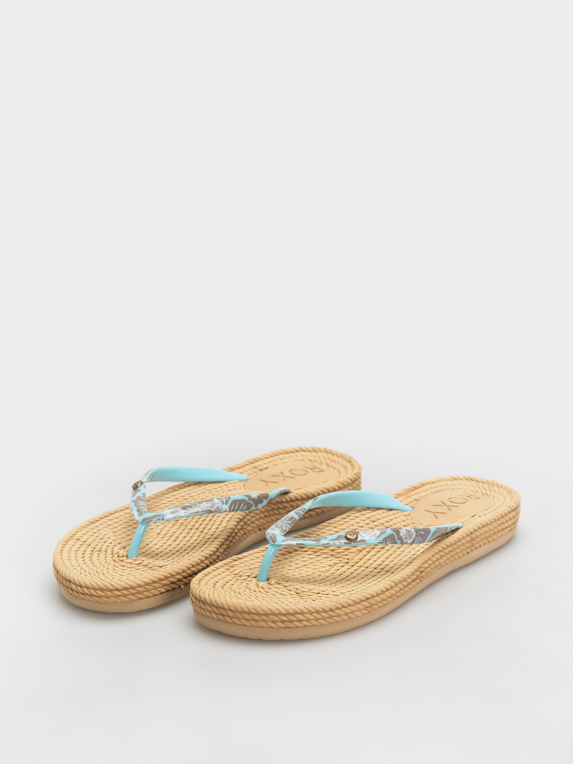 papuci de plajă Roxy South Beach III Wmn (light blue/brown)