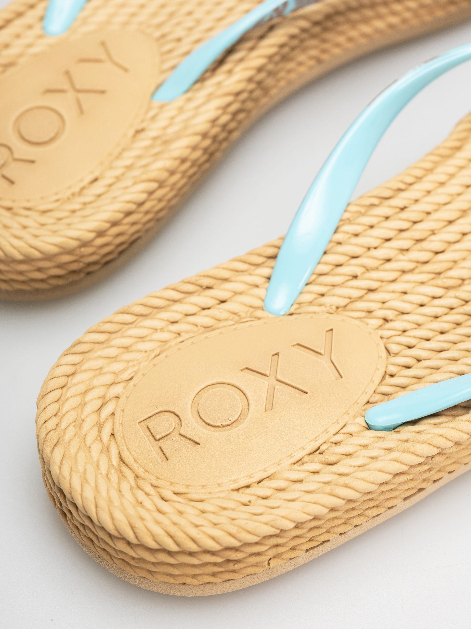 papuci de plajă Roxy South Beach III Wmn (light blue/brown)