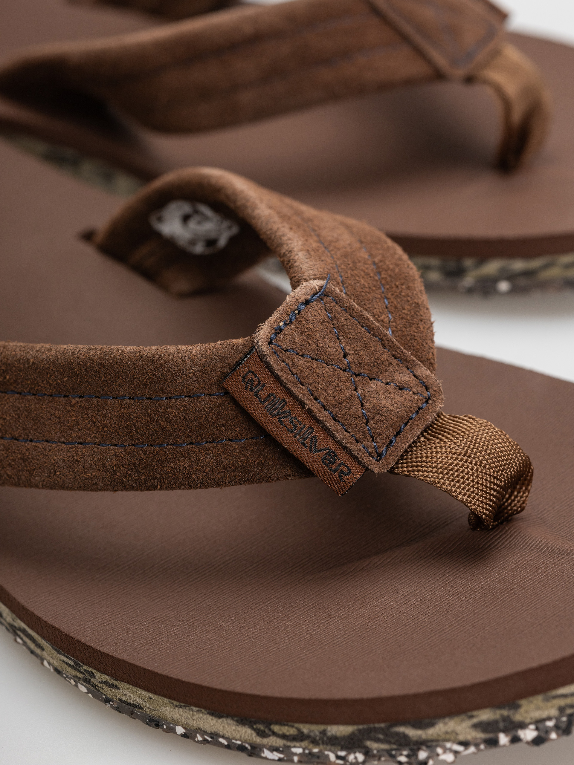 papuci de plajă Quiksilver Carver Suede Recycled (brown)