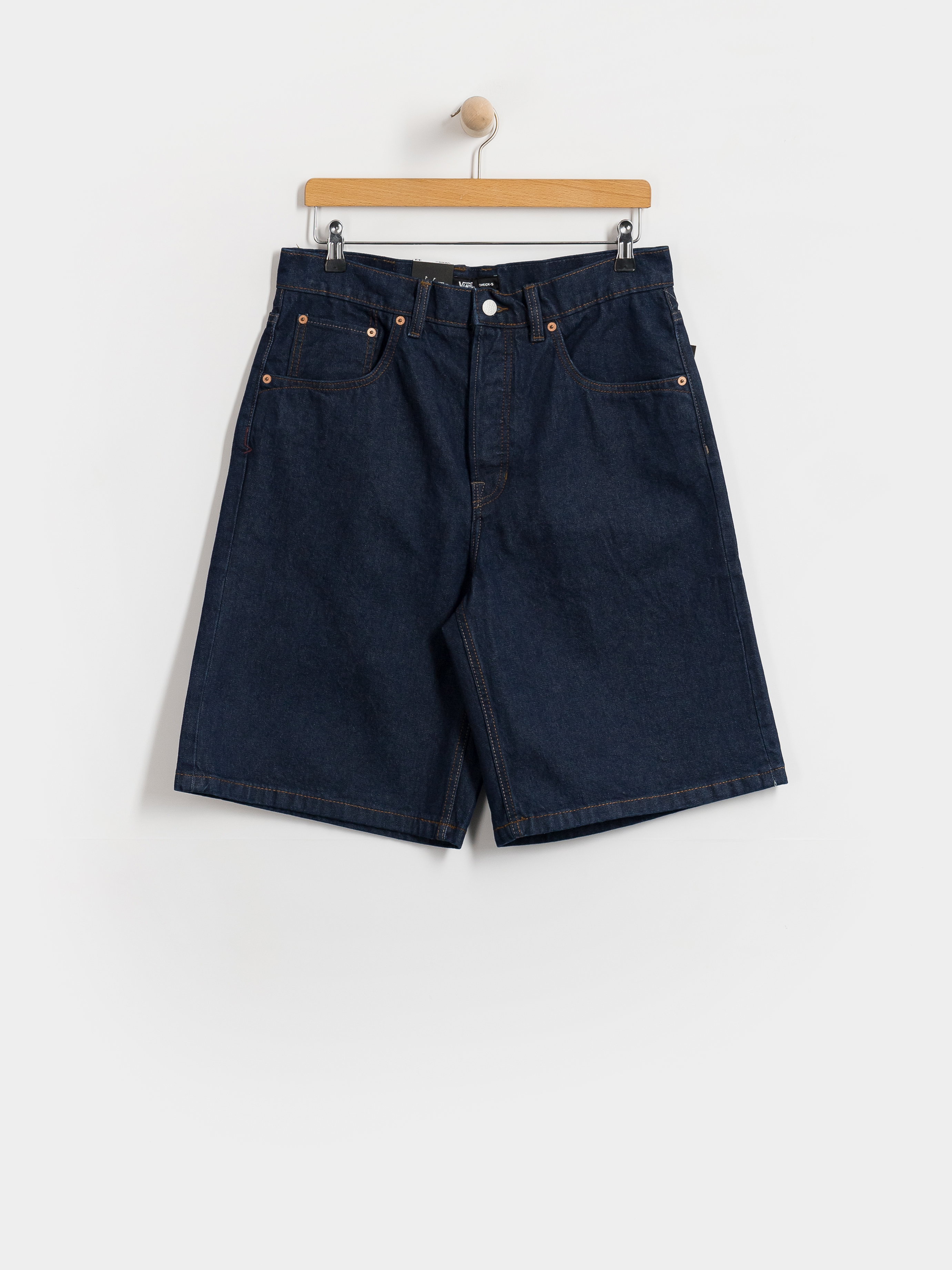 Pantaloni scurți Vans Lx Check 5 Baggy Denim (dark rinse)